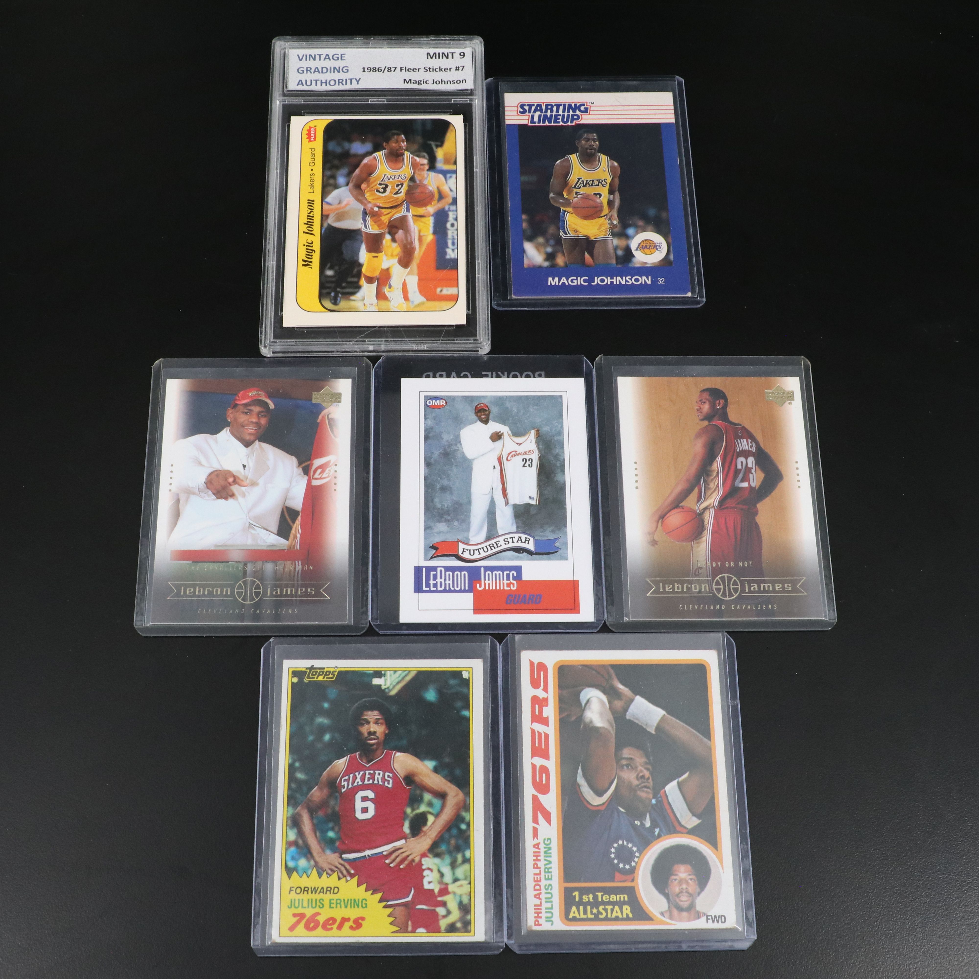 Fleer Ultra and Other Basketball Cards with Jordan, Kobe, Lebron, Erving, Durant