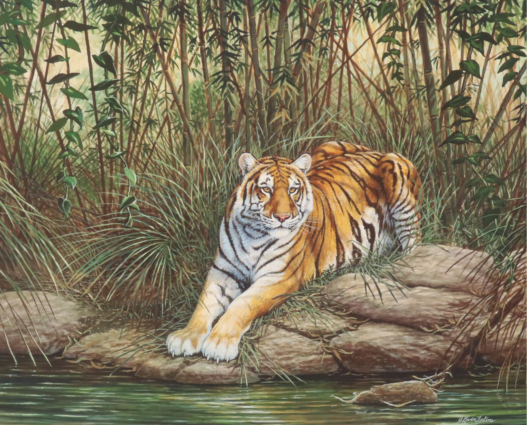 James Kevin Torline Giclée "Bengal Tiger in the Jungle," 2006