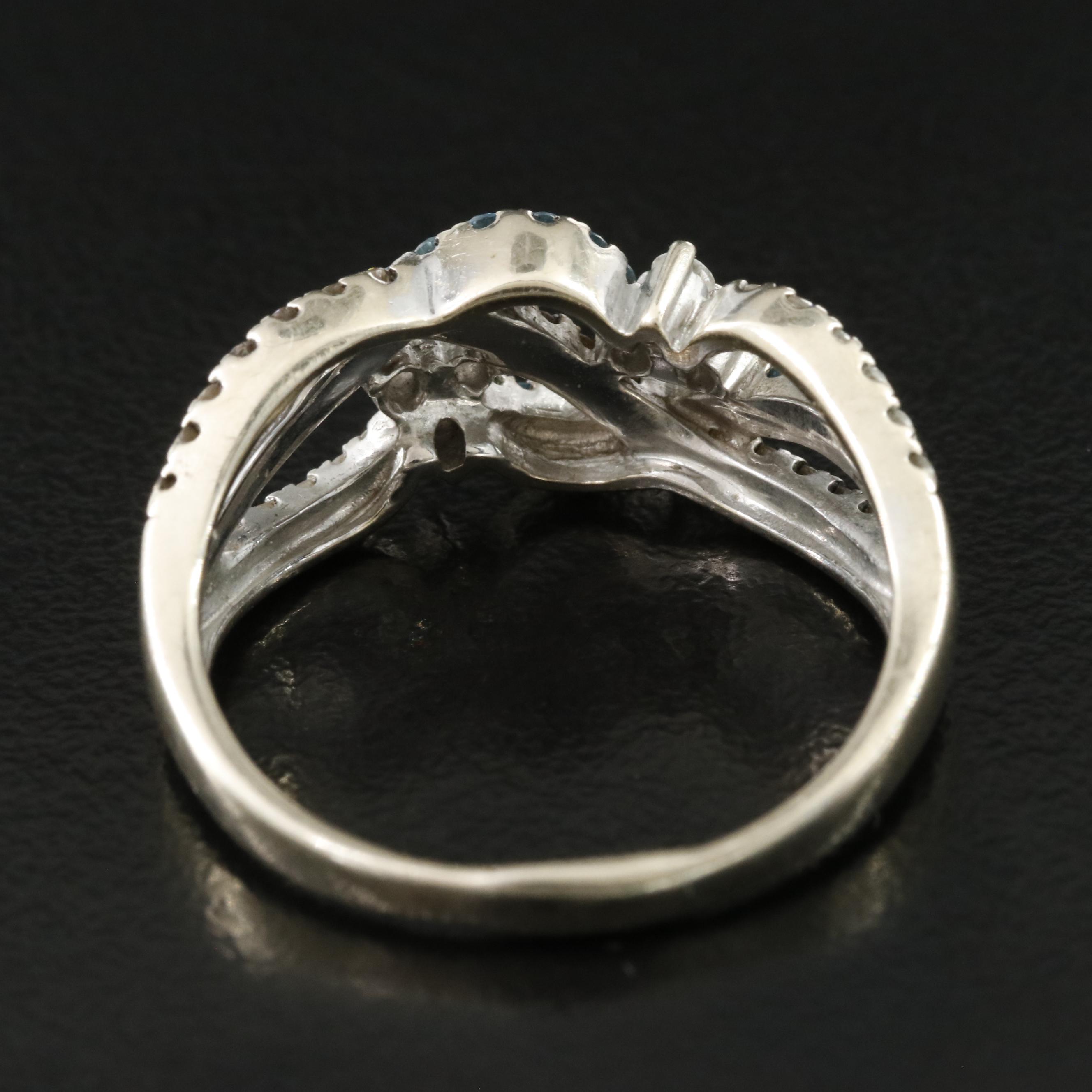 Le Vian 14K 1.01 CTW Diamond Crossover Ring with Fancy Brown and Blue Diamonds