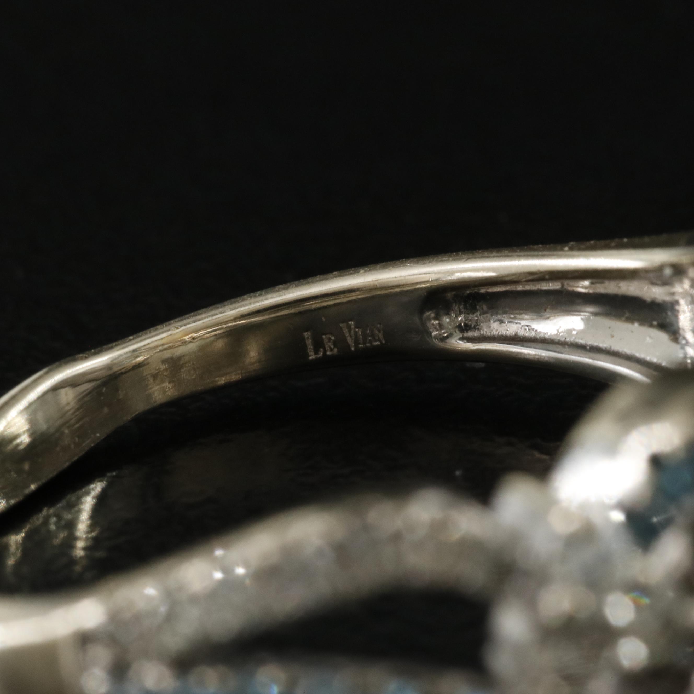 Le Vian 14K 1.01 CTW Diamond Crossover Ring with Fancy Brown and Blue Diamonds