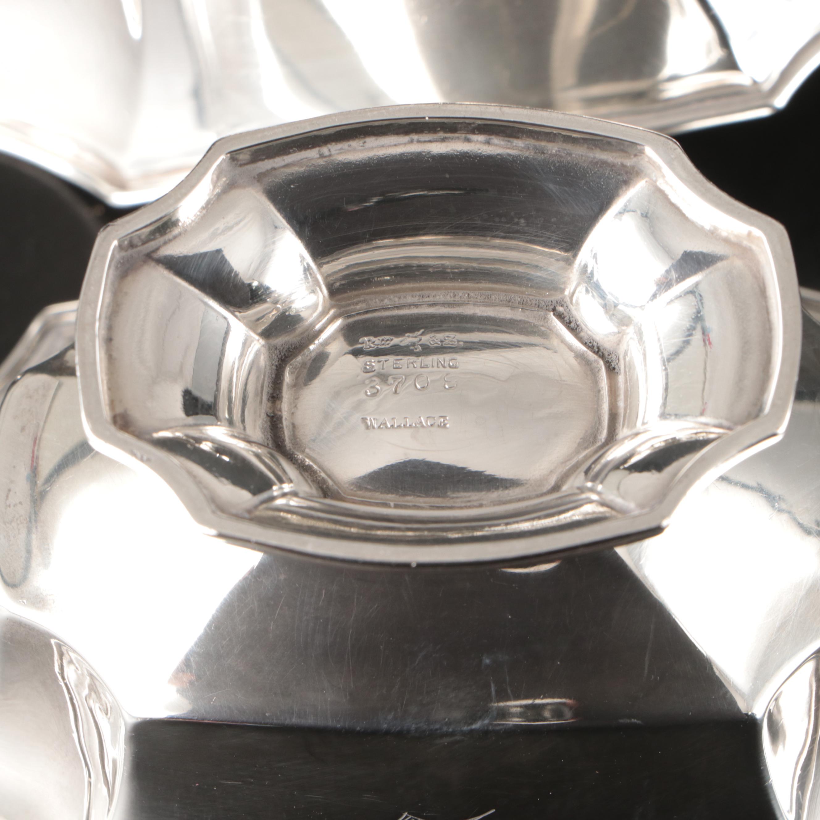 Danbury Mint Sterling Boston Tea Party Plate with Wallace Creamer and Sugar