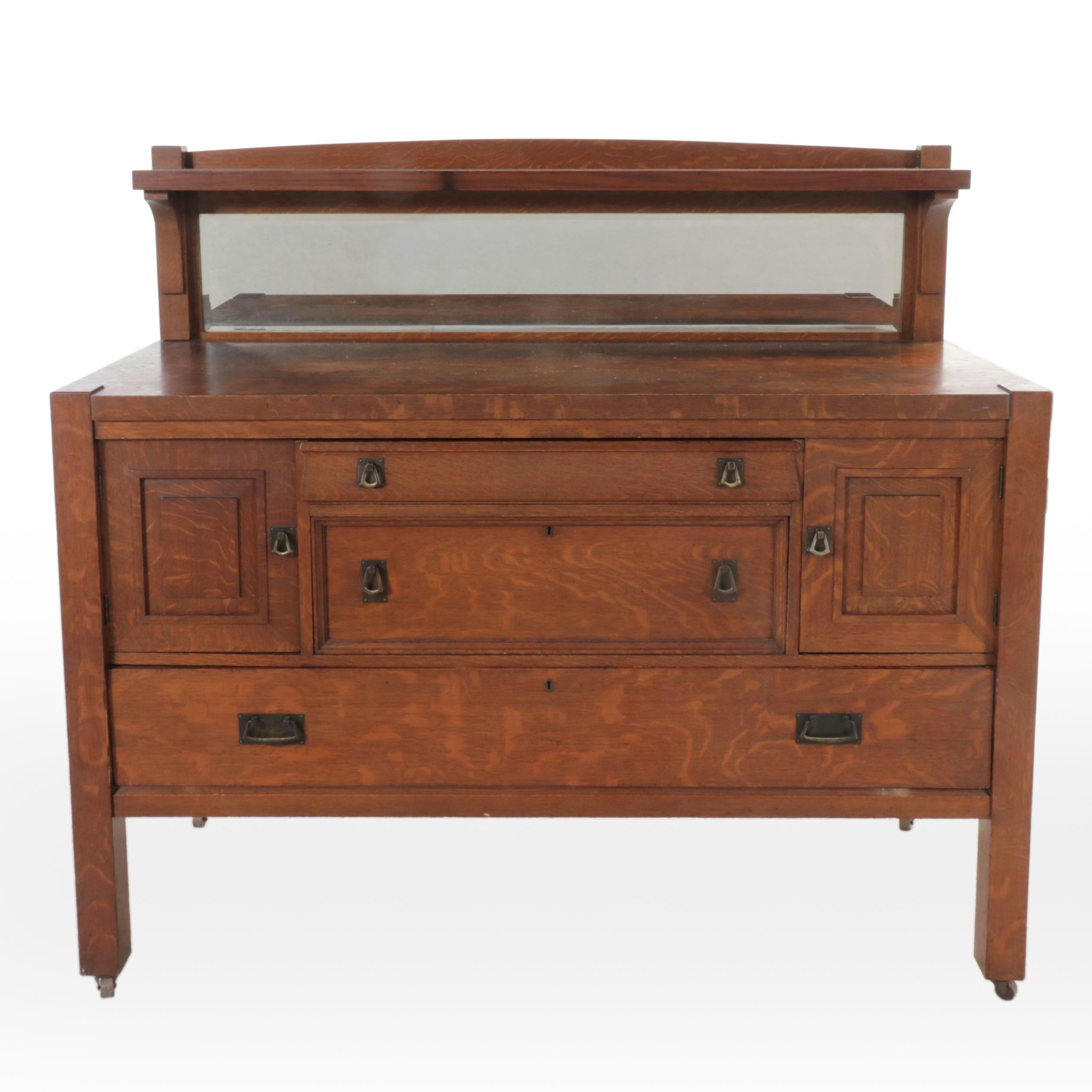 Jake Tennenbaum Mission Style Oak Buffet, Early 20th Century