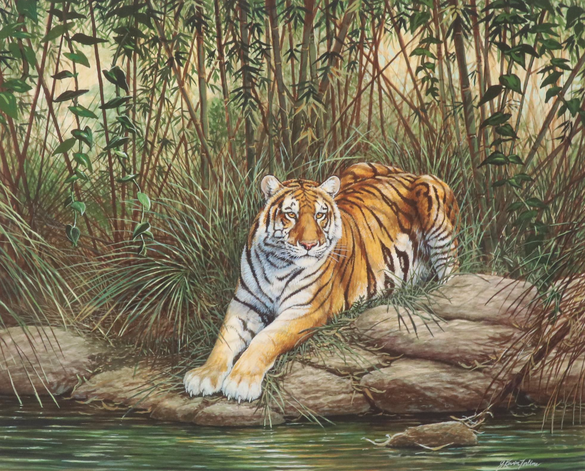 James Kevin Torline Giclée "Bengal Tiger in the Jungle," 2006