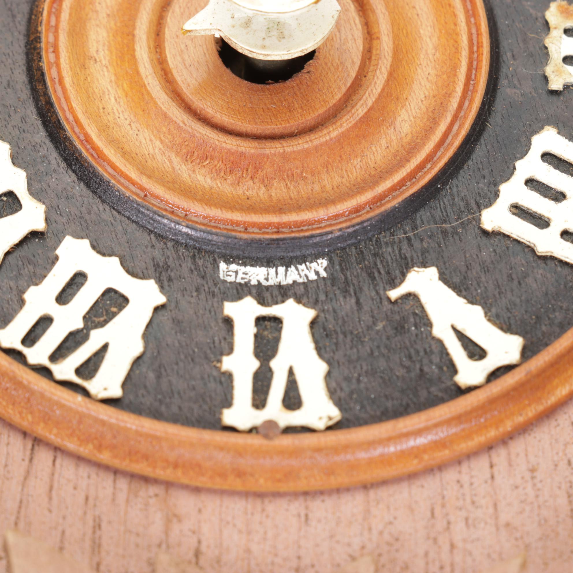 German Black Forest Style Carved Wood Cuckoo Clock