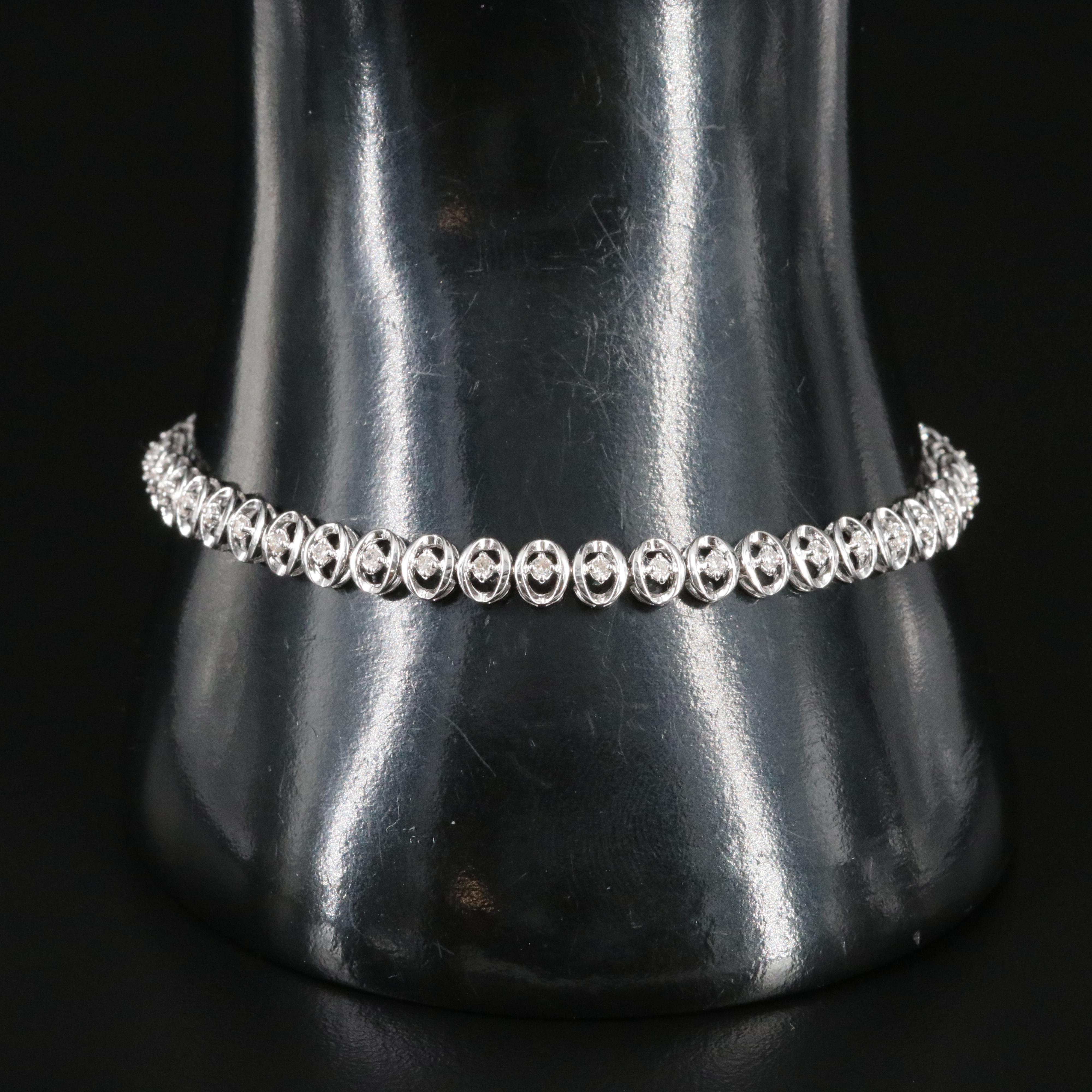 Sterling Diamond Bracelet