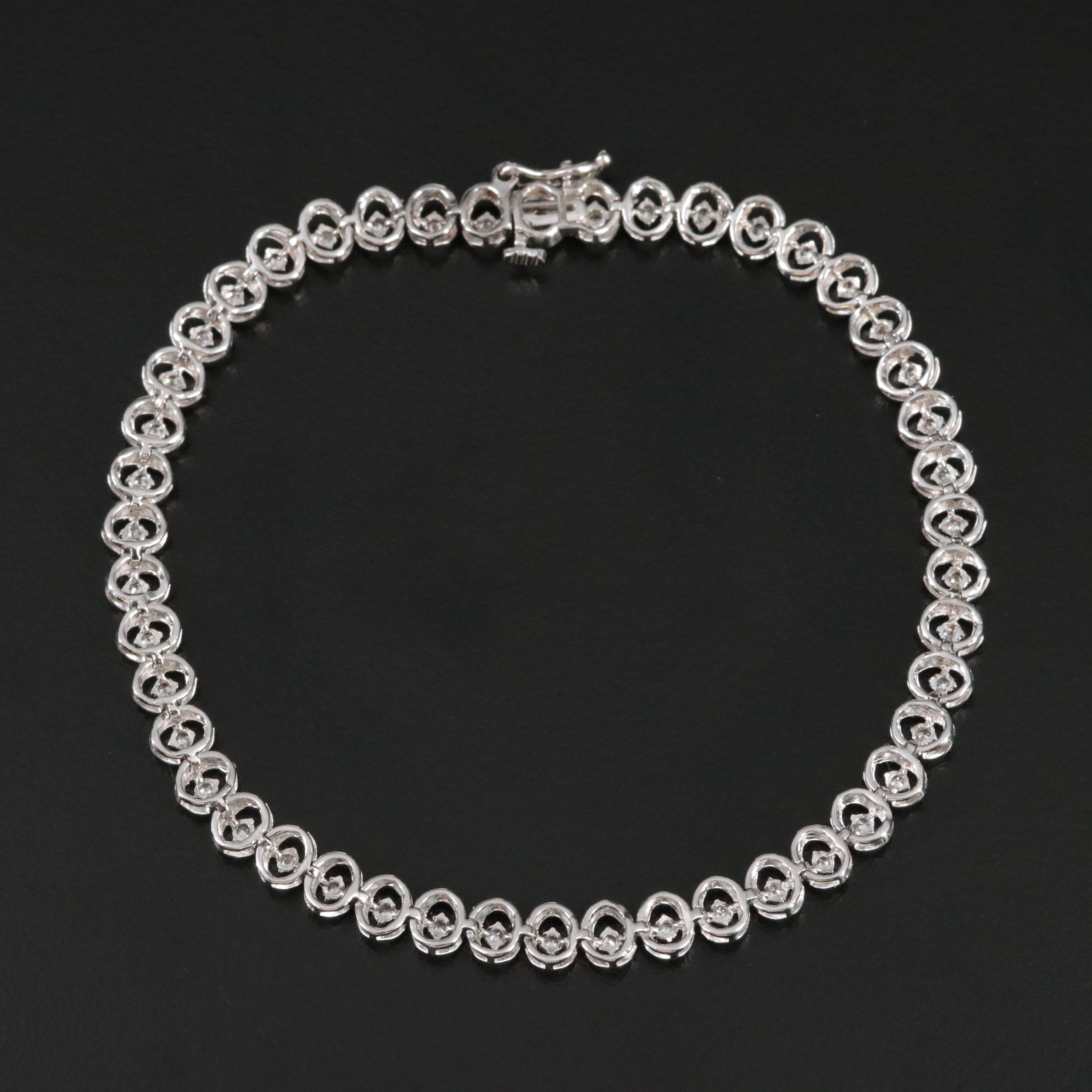 Sterling Diamond Bracelet