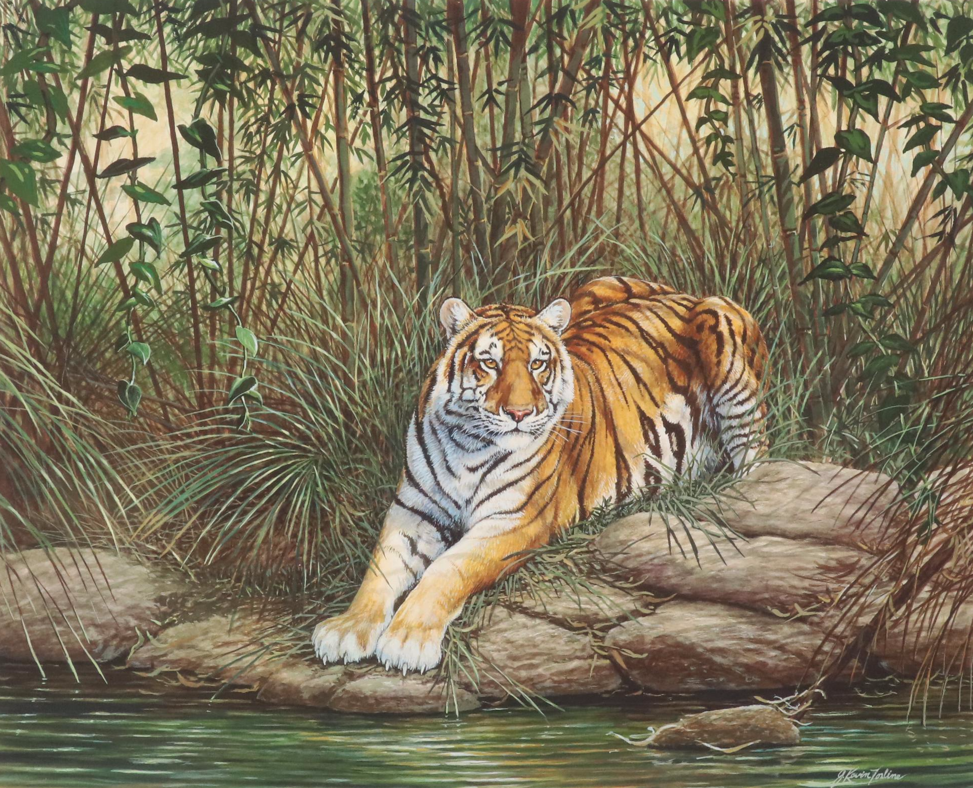 James Kevin Torline Giclée "Bengal Tiger in the Jungle," 2006