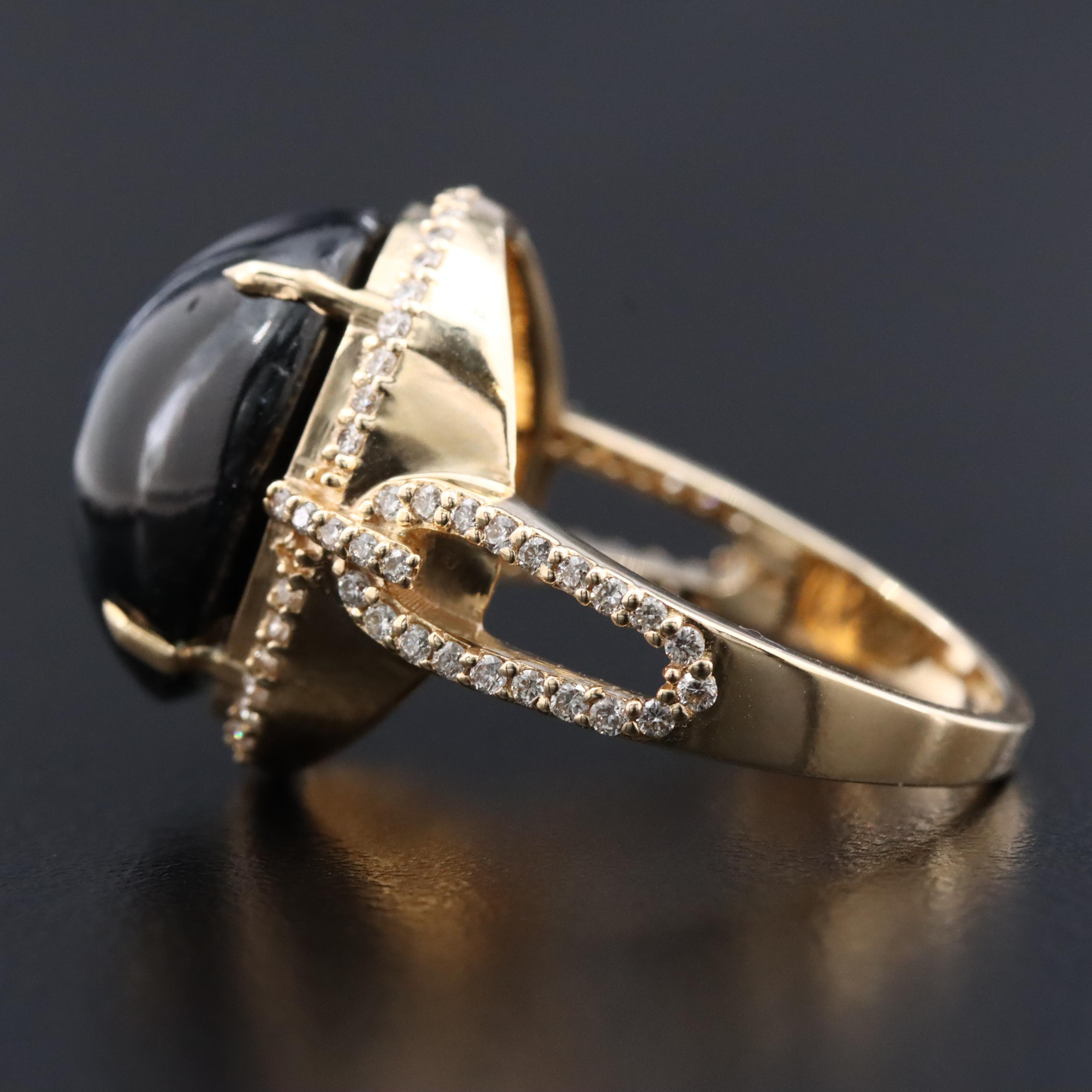 14K 14.99 CT Sapphire and Diamond Ring with IGI Report