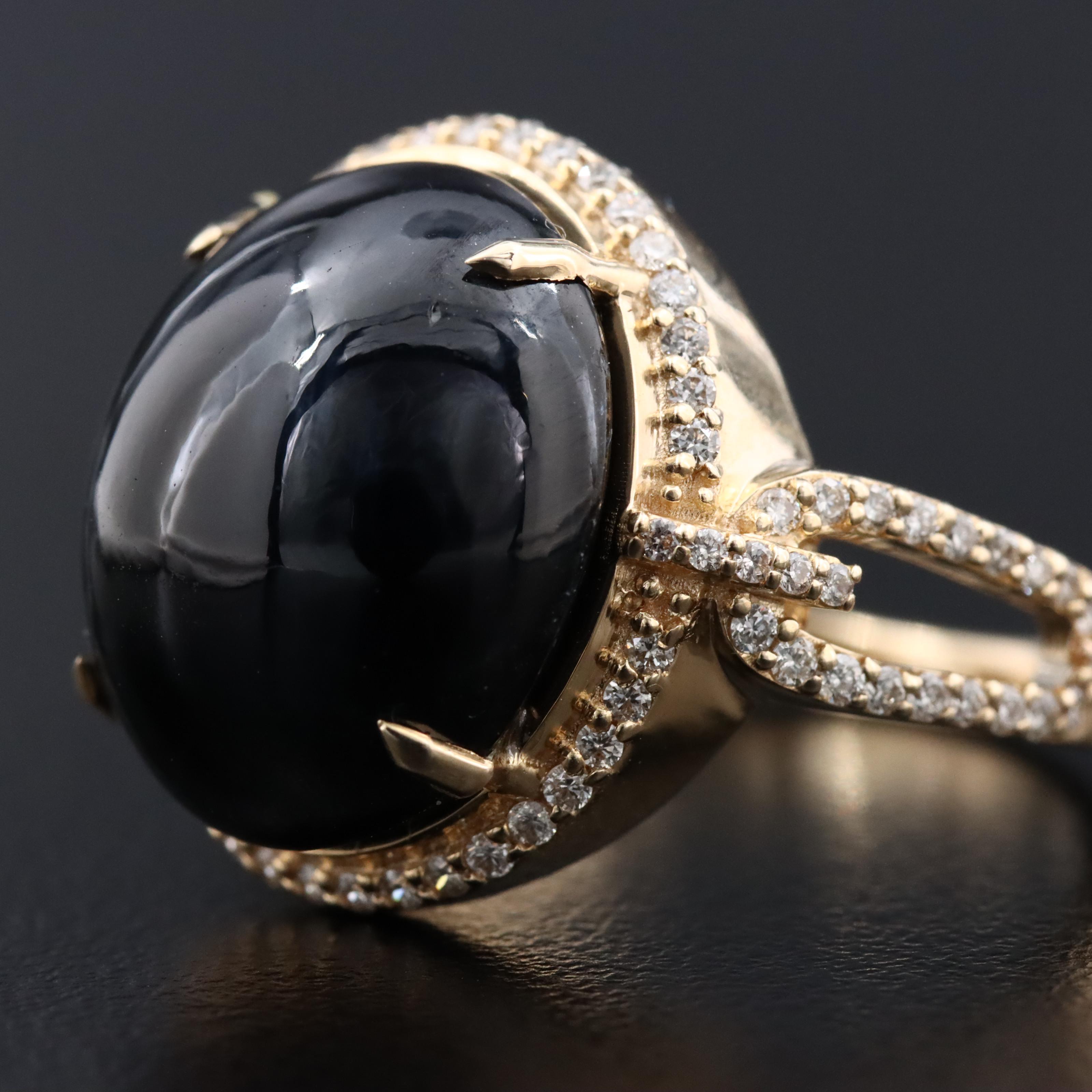 14K 14.99 CT Sapphire and Diamond Ring with IGI Report