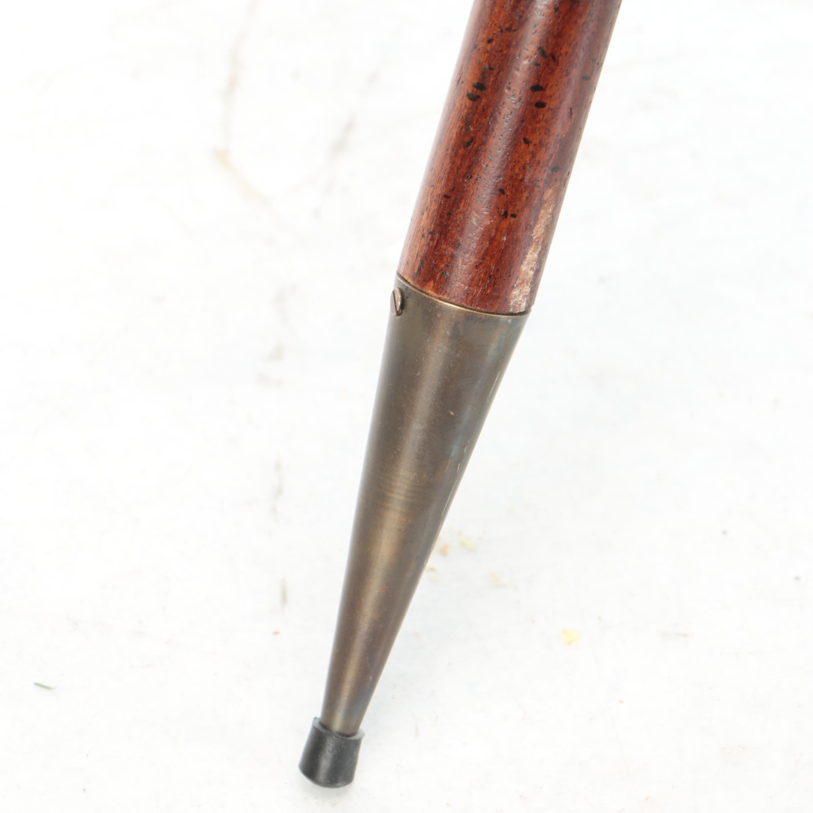 Steampunk Inspired Industrial Spot Lamp and Wooden Tripod Floor Lamp