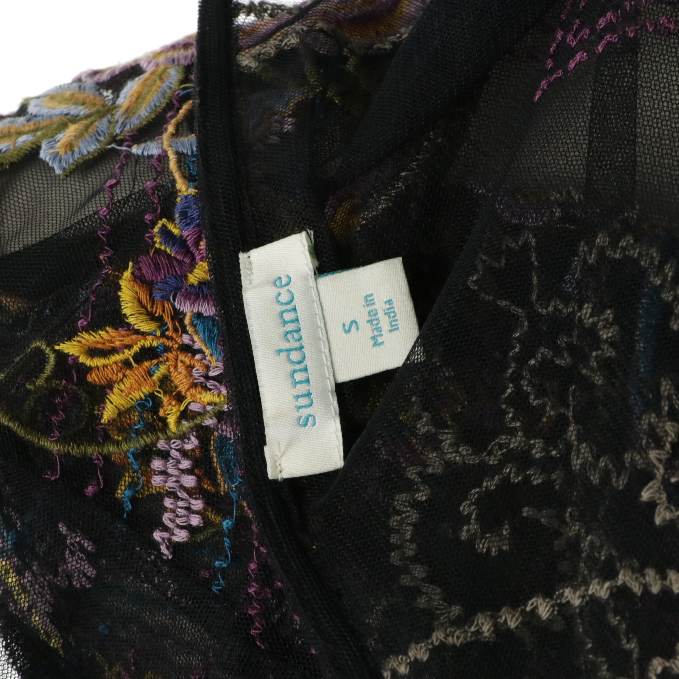 Sundance Sheer Floral Embroidered Maxi Dress, Commense Ruffled Knit Maxi Dress