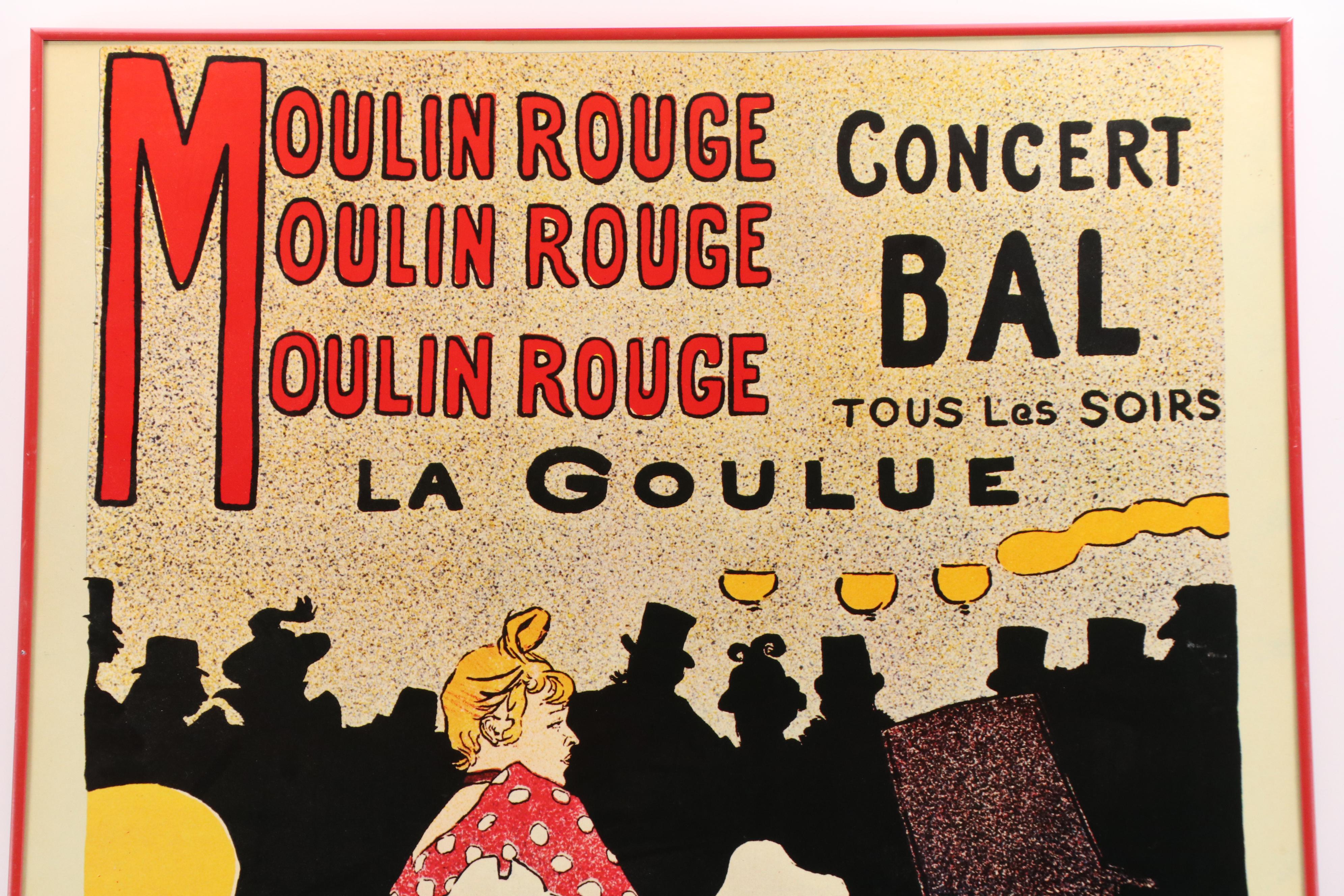 Offset Lithograph After Henri Toulouse-Lautrec "Moulin Rouge: La Goulue"