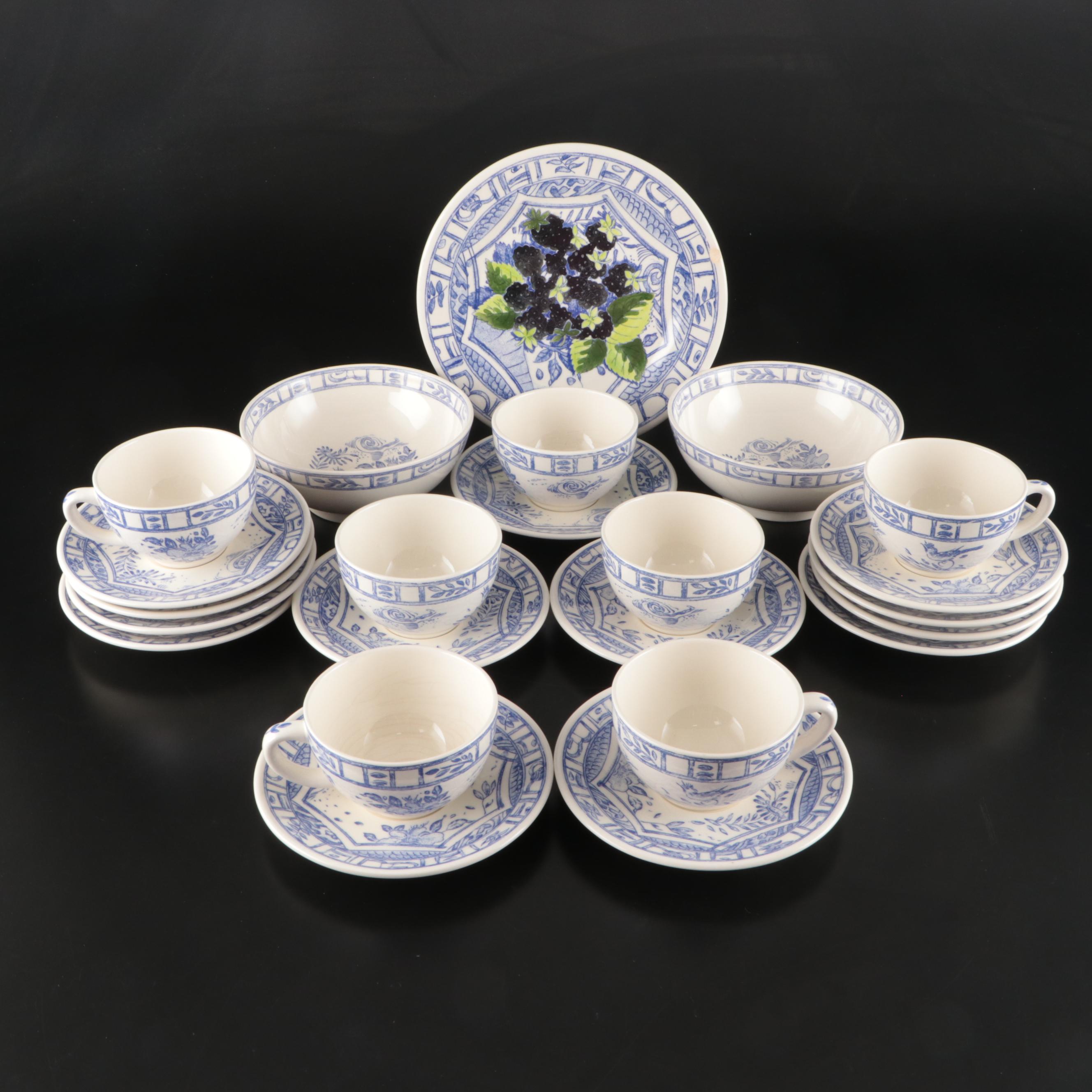 Faiencerie de Gien "Oiseau Bleu" and Other Tableware