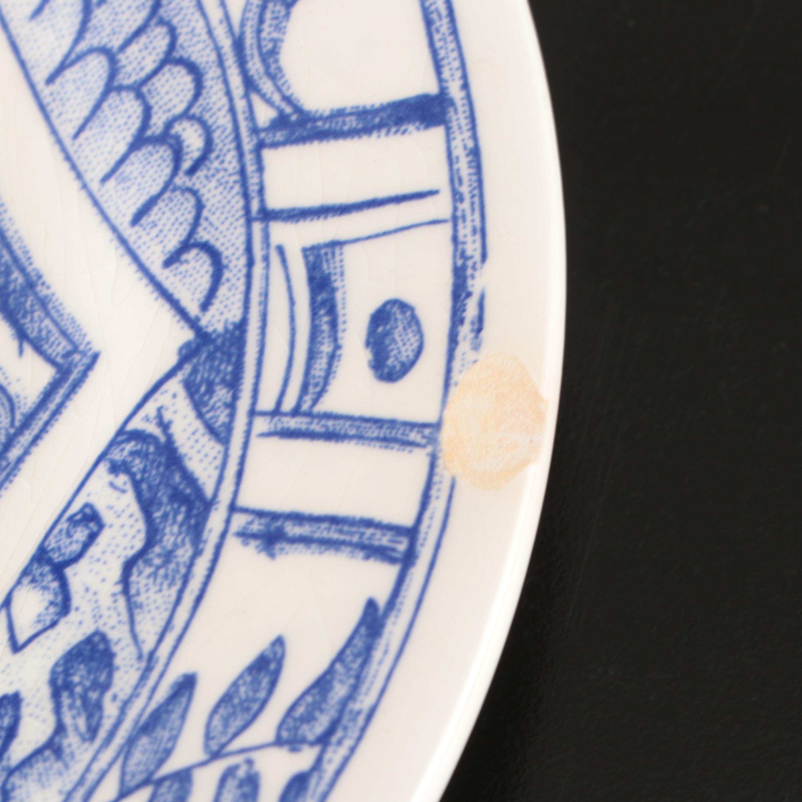 Faiencerie de Gien "Oiseau Bleu" and Other Tableware