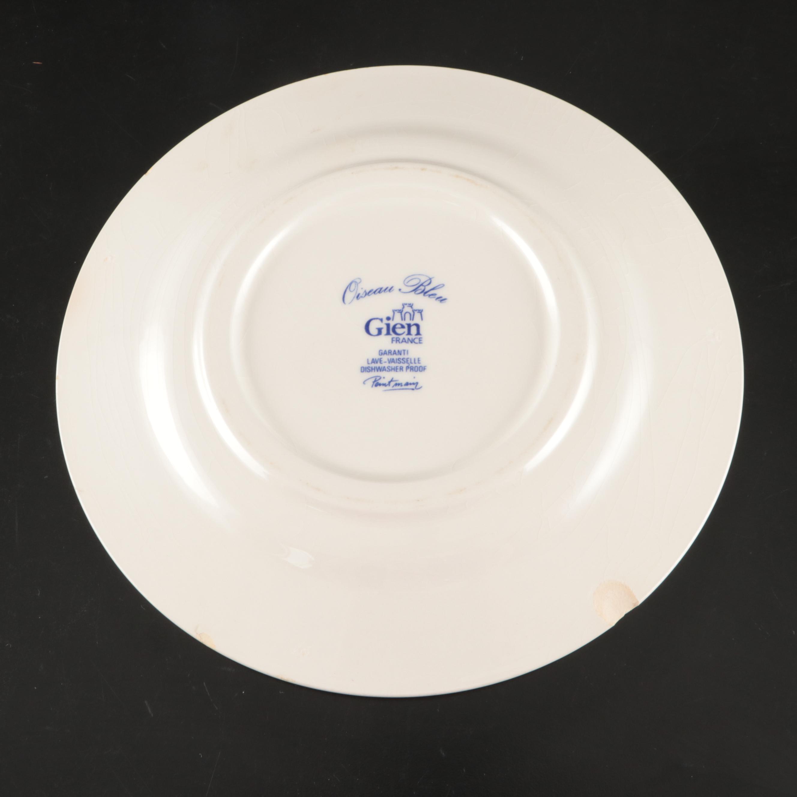 Faiencerie de Gien "Oiseau Bleu" and Other Tableware