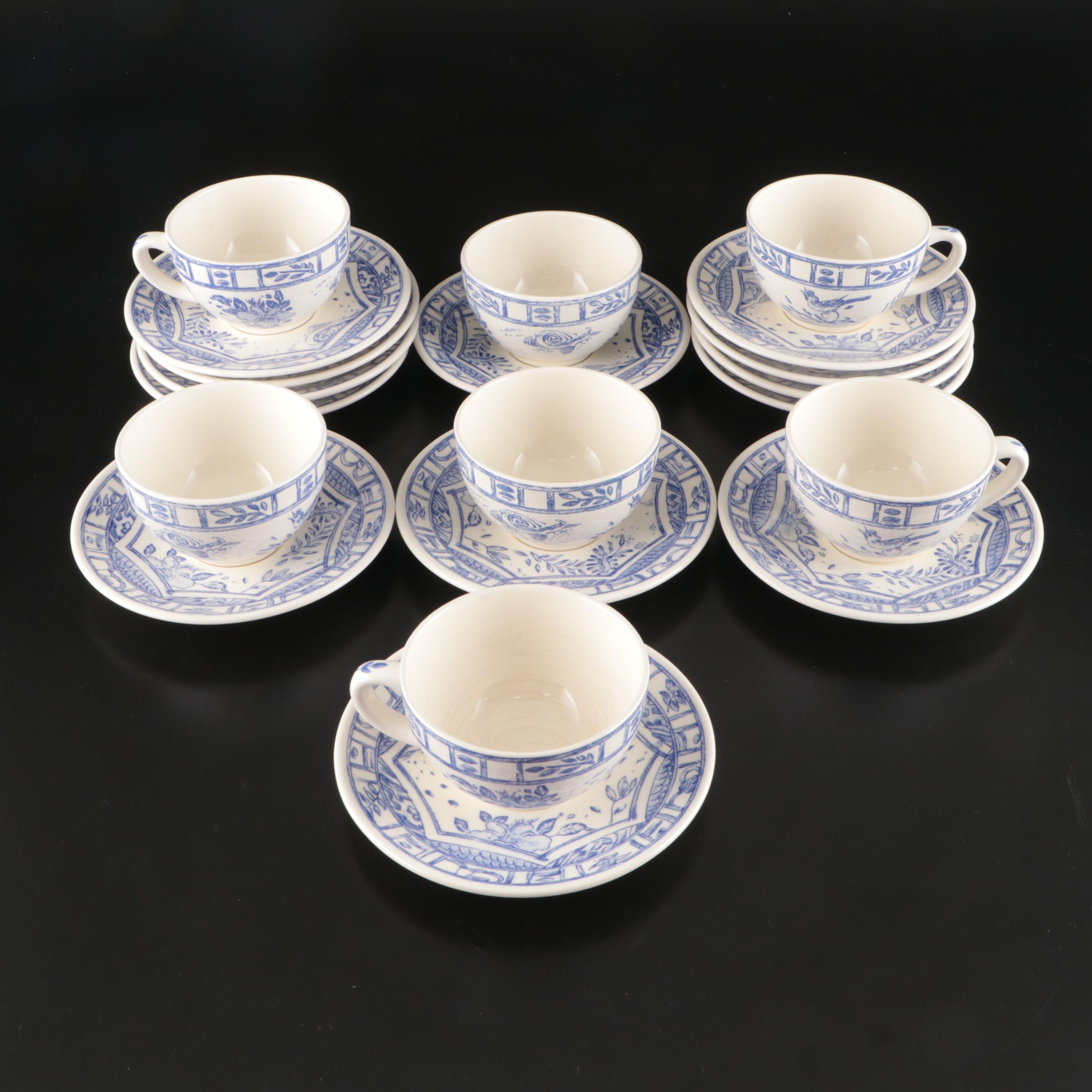 Faiencerie de Gien "Oiseau Bleu" and Other Tableware