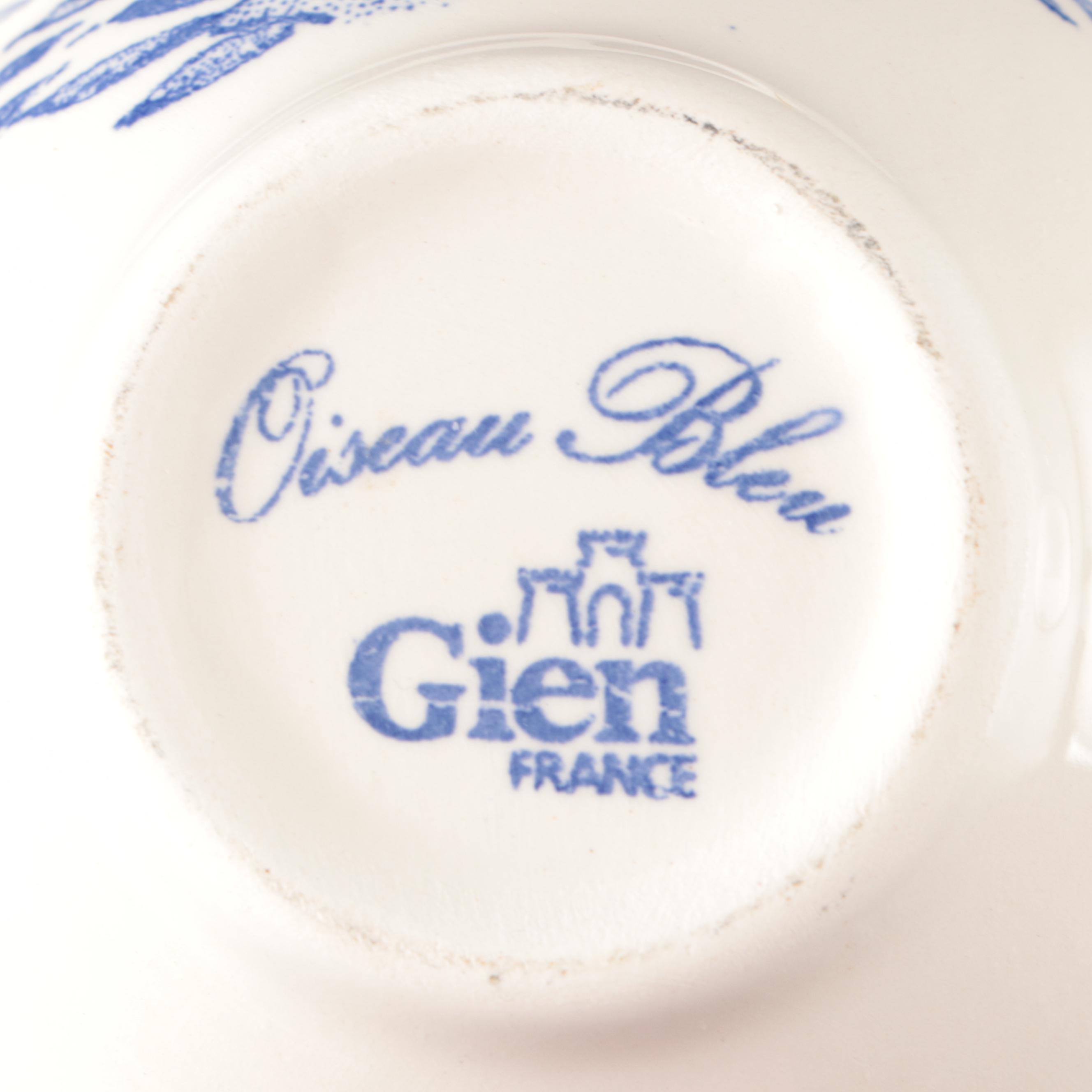 Faiencerie de Gien "Oiseau Bleu" and Other Tableware