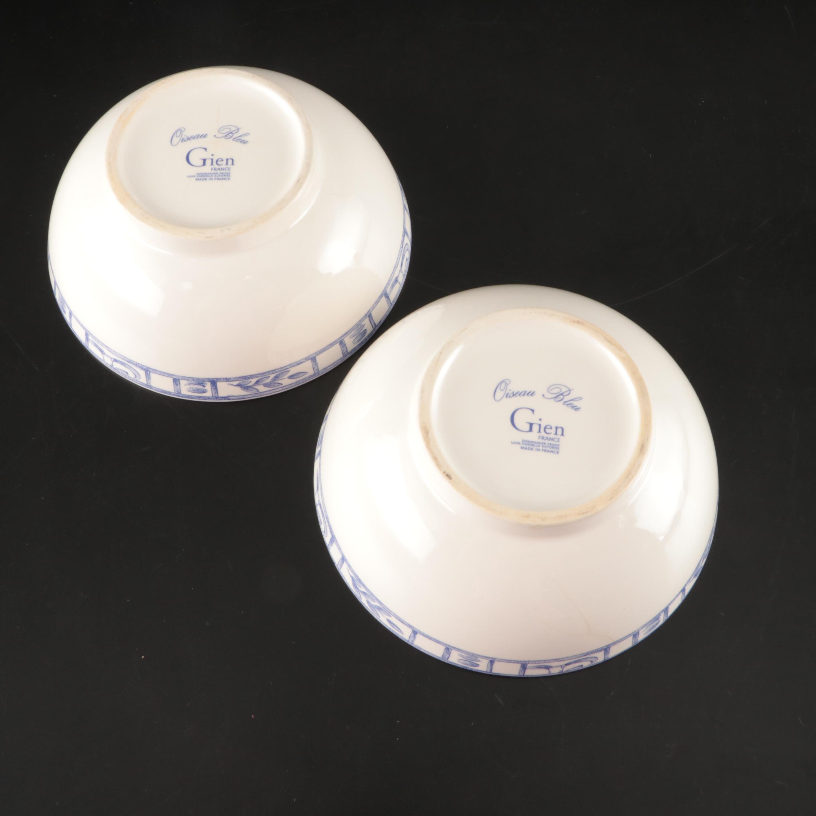 Faiencerie de Gien "Oiseau Bleu" and Other Tableware