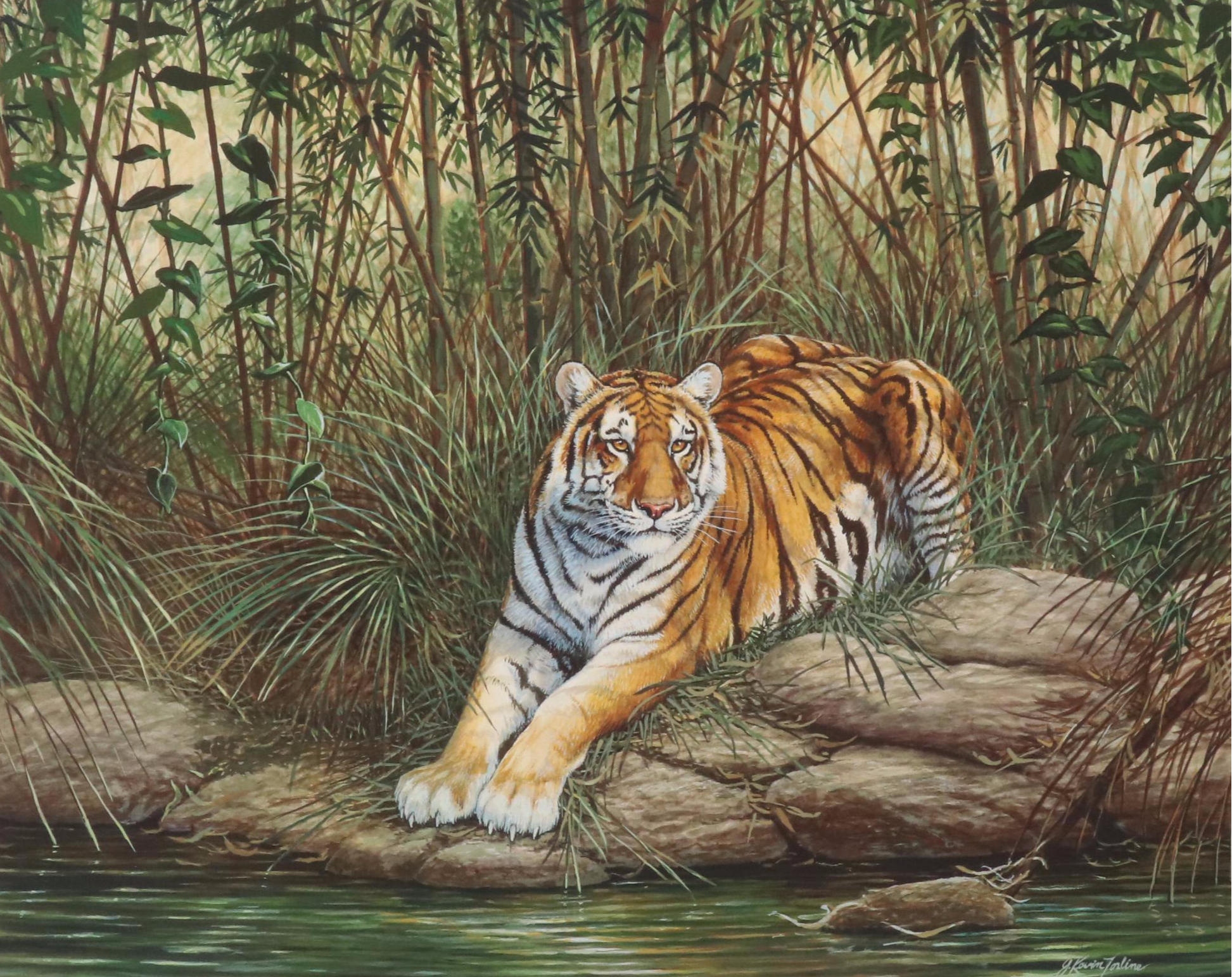 James Kevin Torline Giclée "Bengal Tiger in the Jungle," 2006