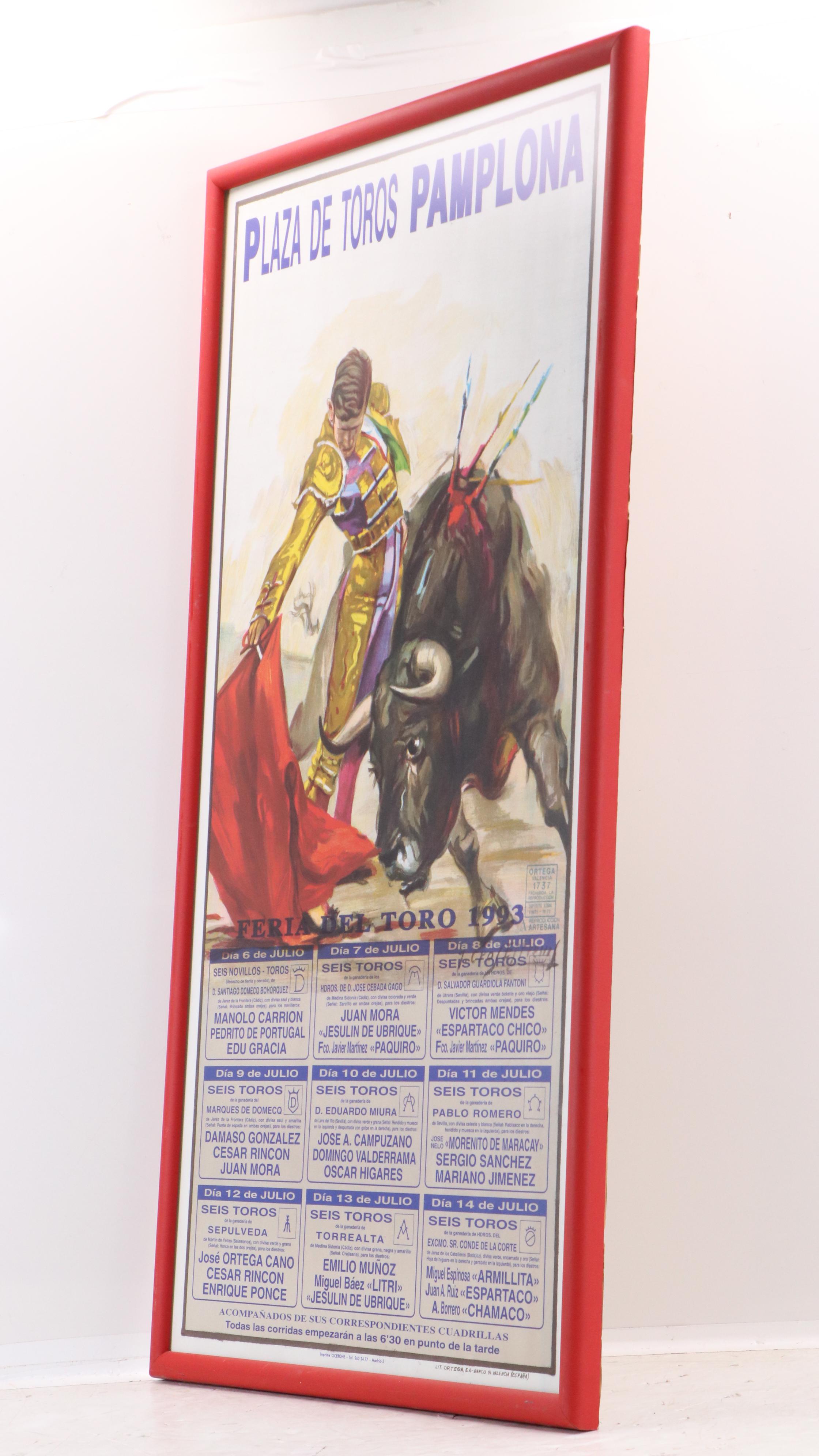 Vintage Lithograph Bullfighting Poster