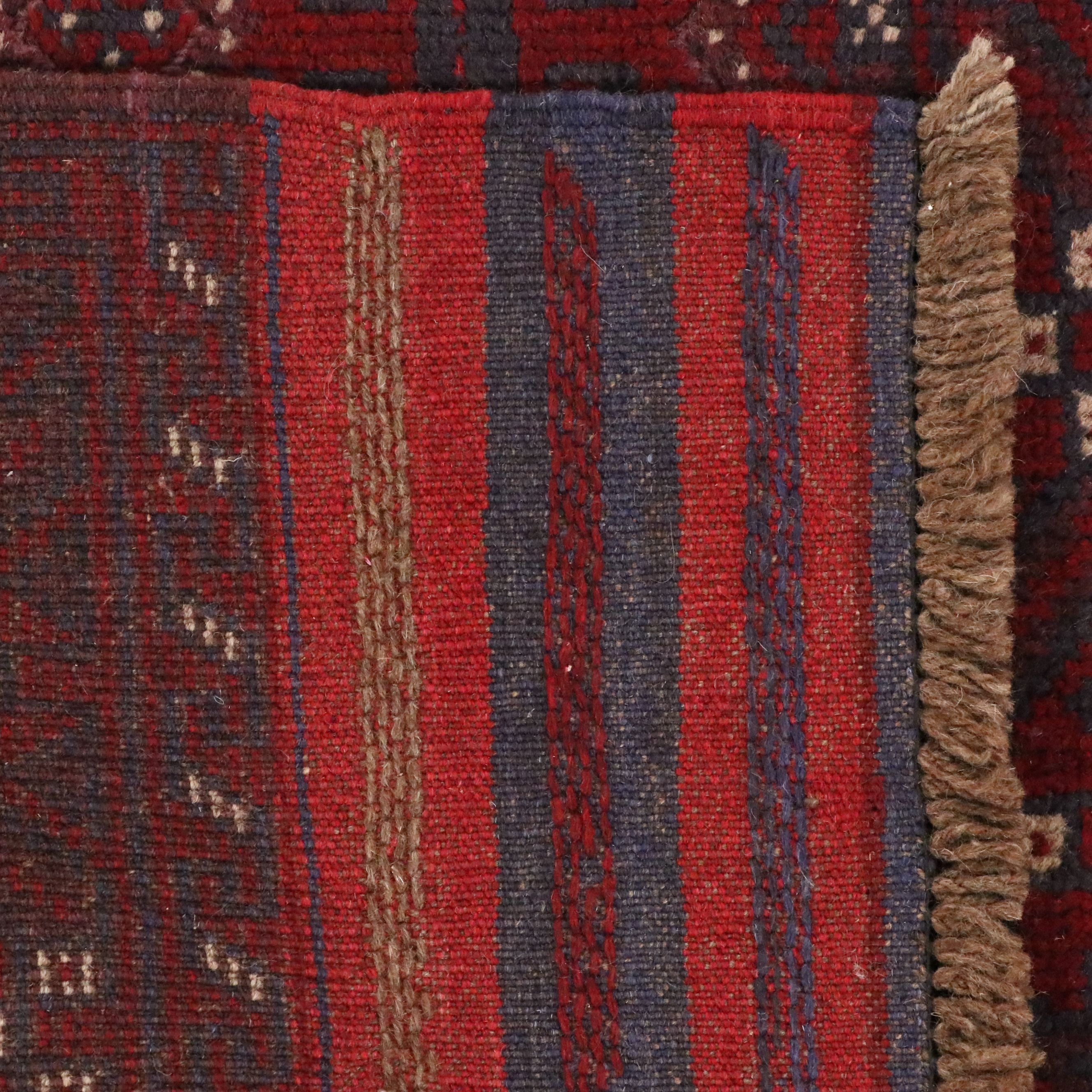 2'5 x 11'8 Hand-Knotted Afghan Mashwani Carpet Runner