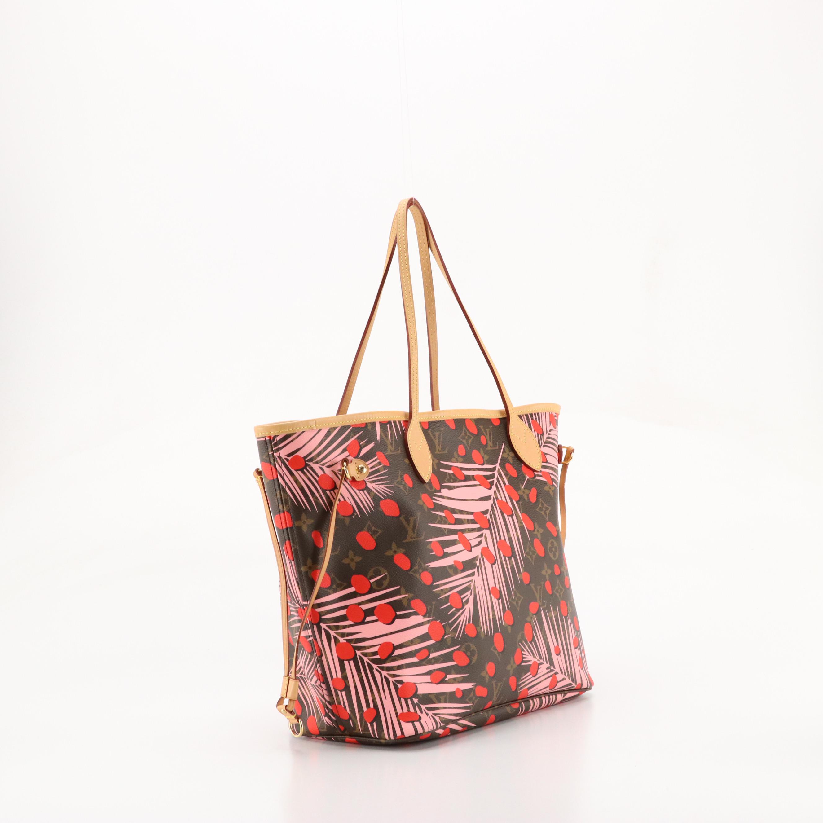 Louis Vuitton Neverfull MM Tote Bag in Monogram Canvas Jungle Dots with Pochette