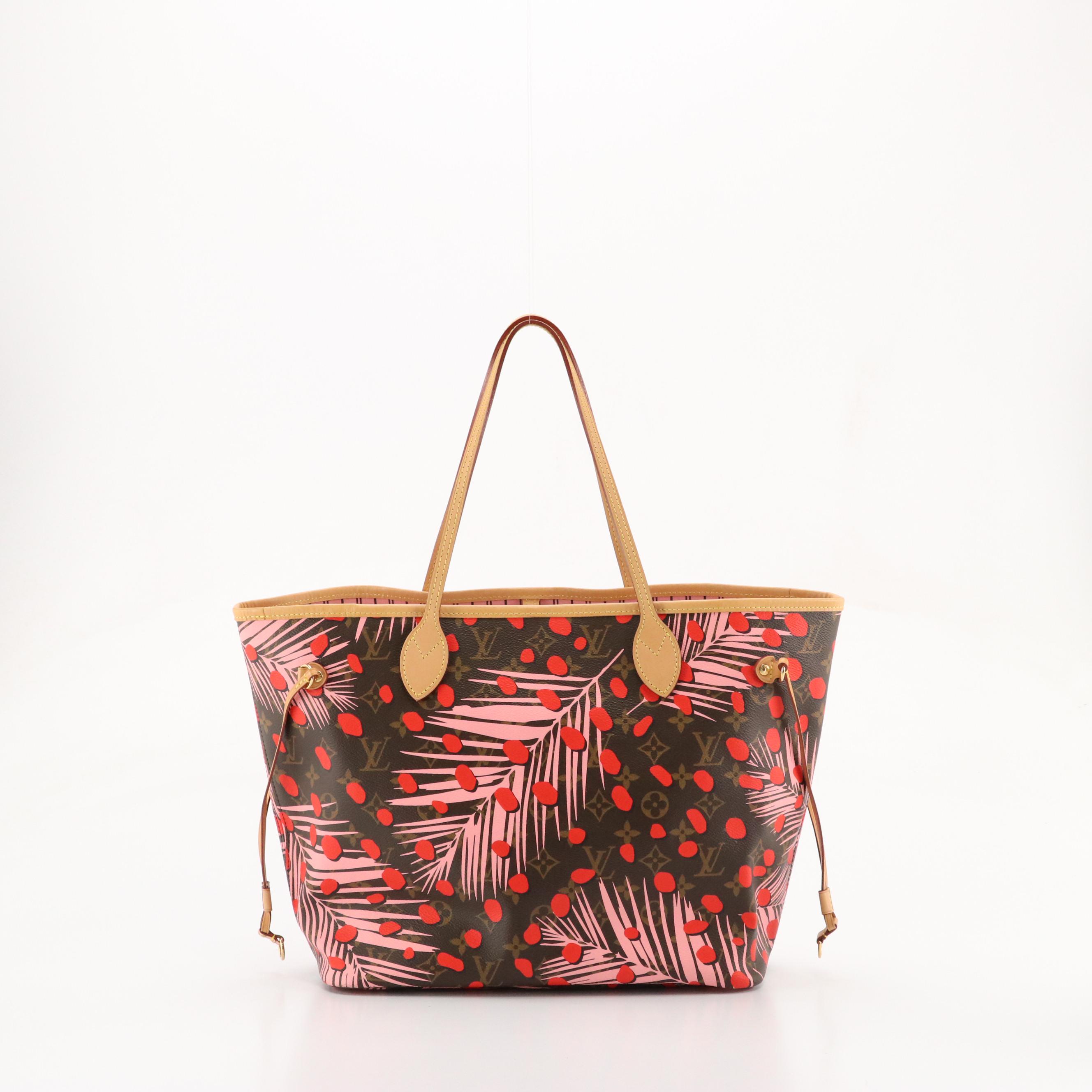 Louis Vuitton Neverfull MM Tote Bag in Monogram Canvas Jungle Dots with Pochette
