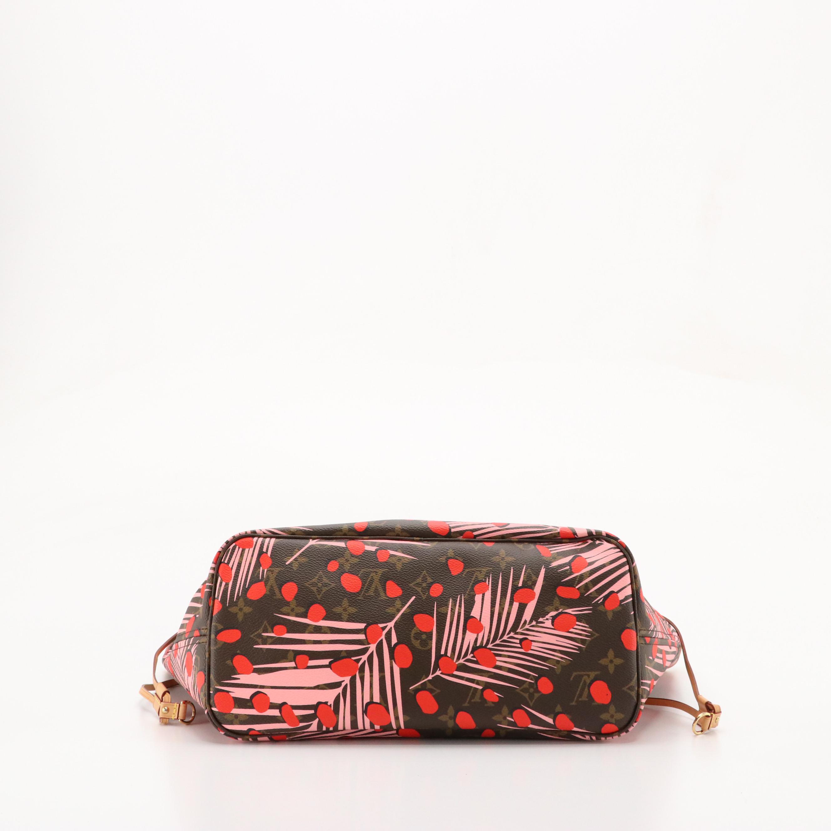 Louis Vuitton Neverfull MM Tote Bag in Monogram Canvas Jungle Dots with Pochette