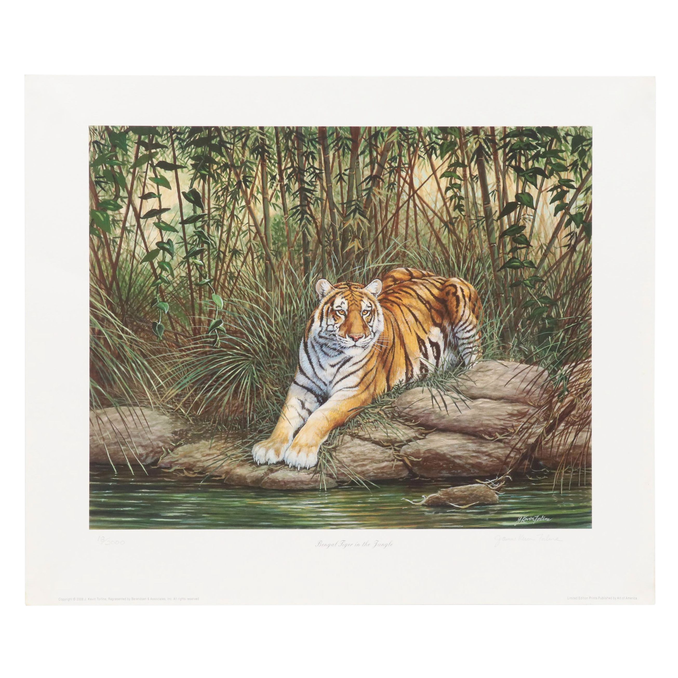 James Kevin Torline Giclée "Bengal Tiger in the Jungle," 2006