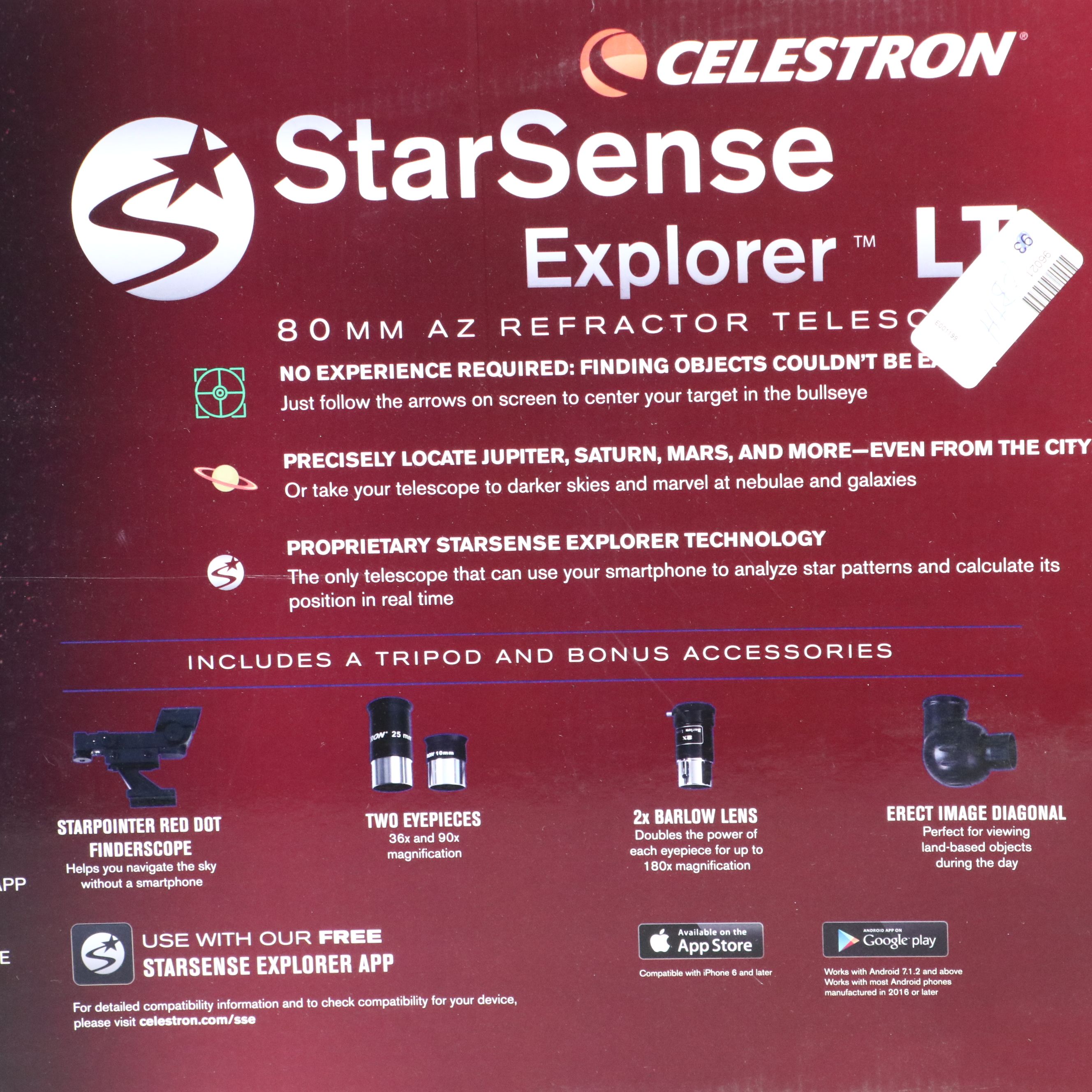 Celestron StarSense Explorer 80mm AZ Refractor Telescope