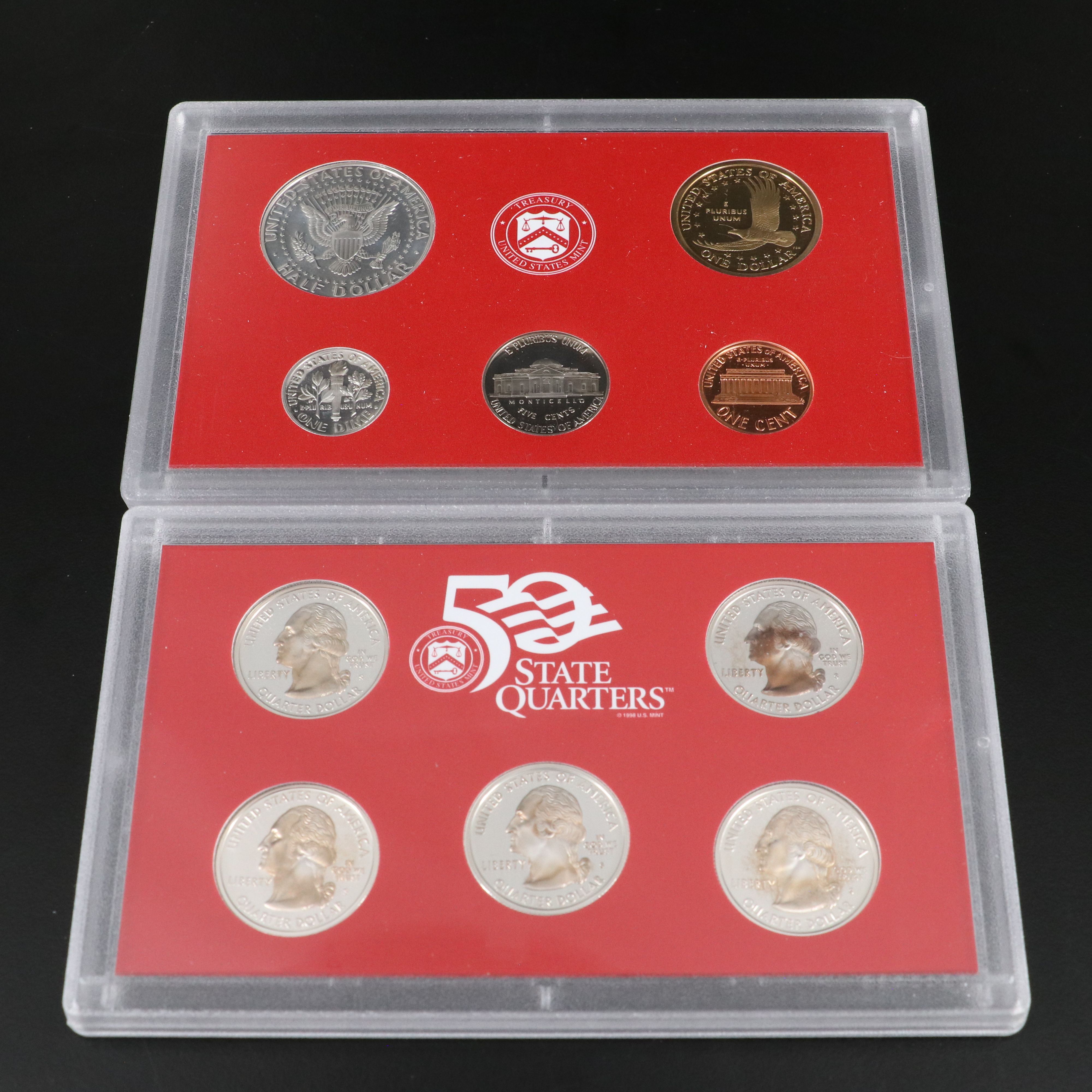 Two United States Modern Silver Proof Sets, 1999 and 2000