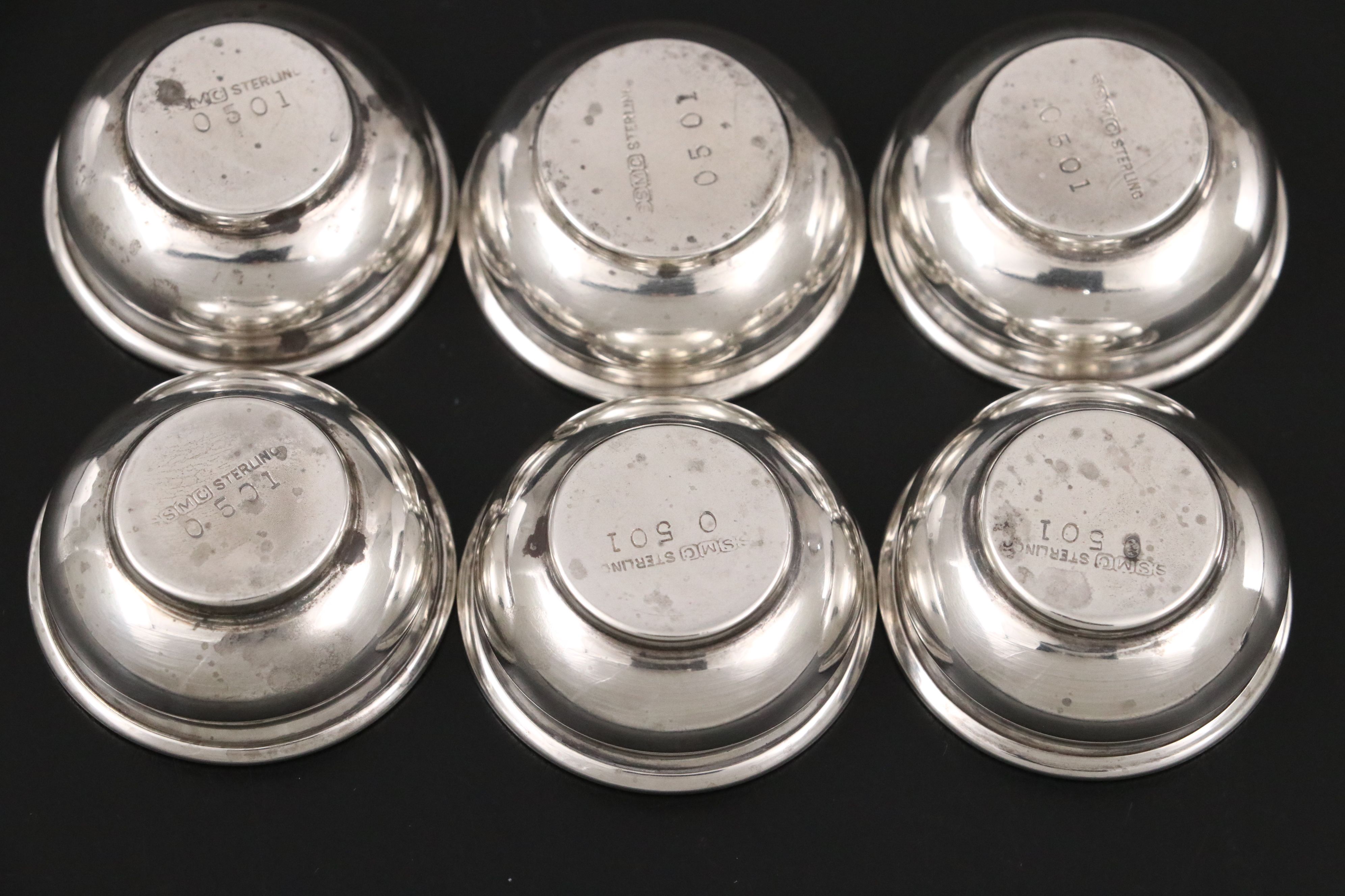 Sterling Salt Cellar and Spoons with Silver Plate Hand-Chased Shakers and More