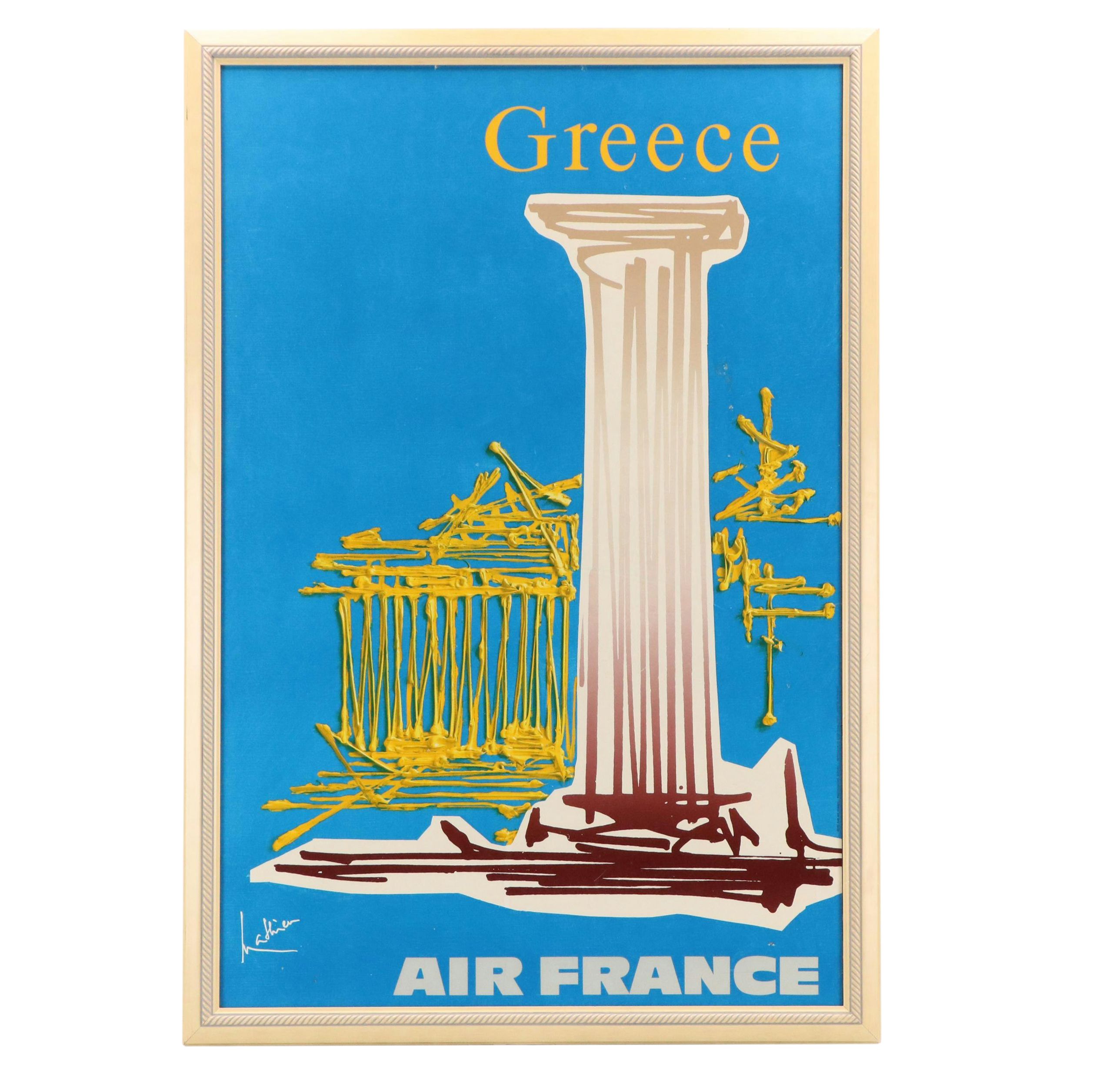 Air France Tourism Offset Lithograph Poster for Greece