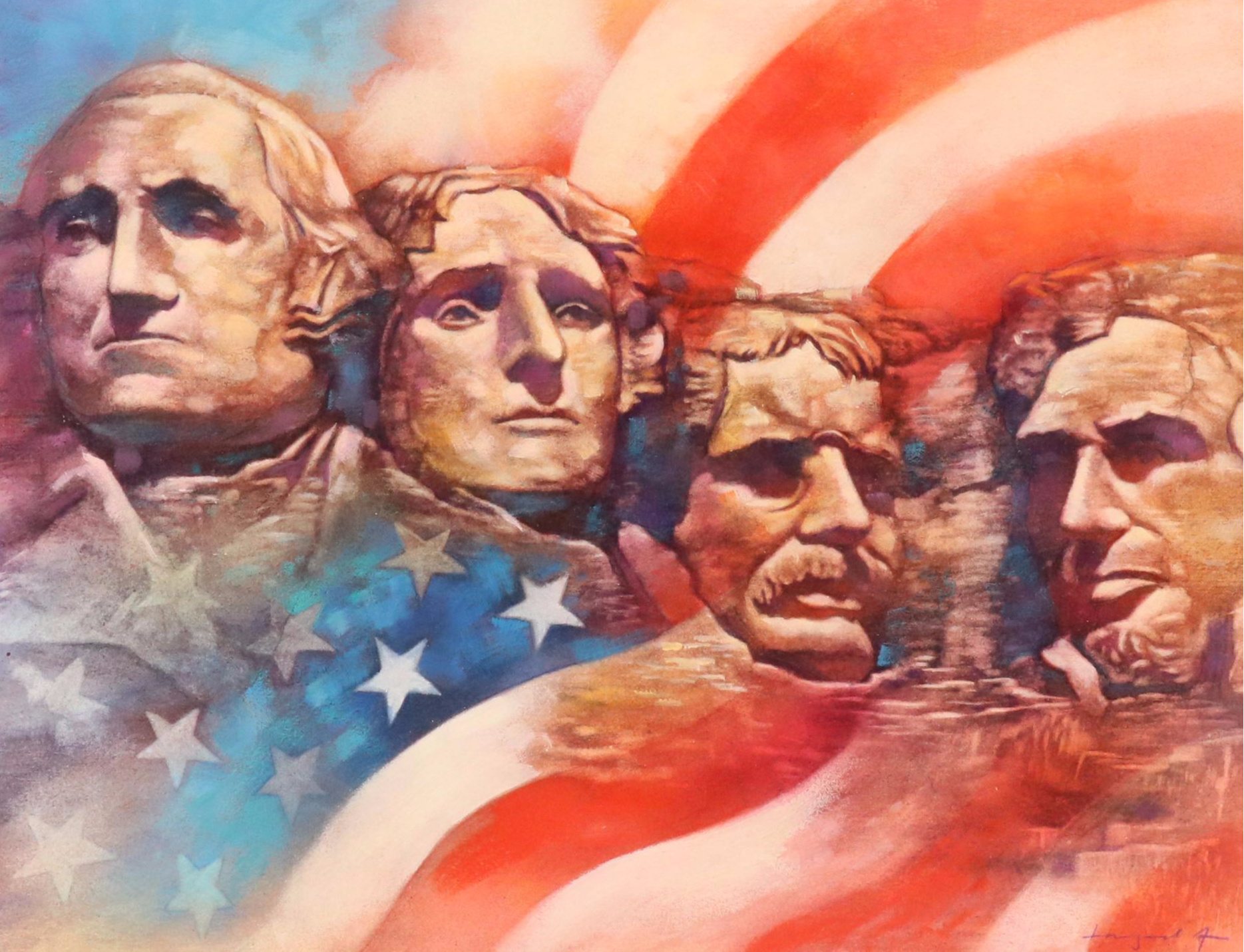 James Kevin Torline Gouache Illustration of Holiday White House Scene, More