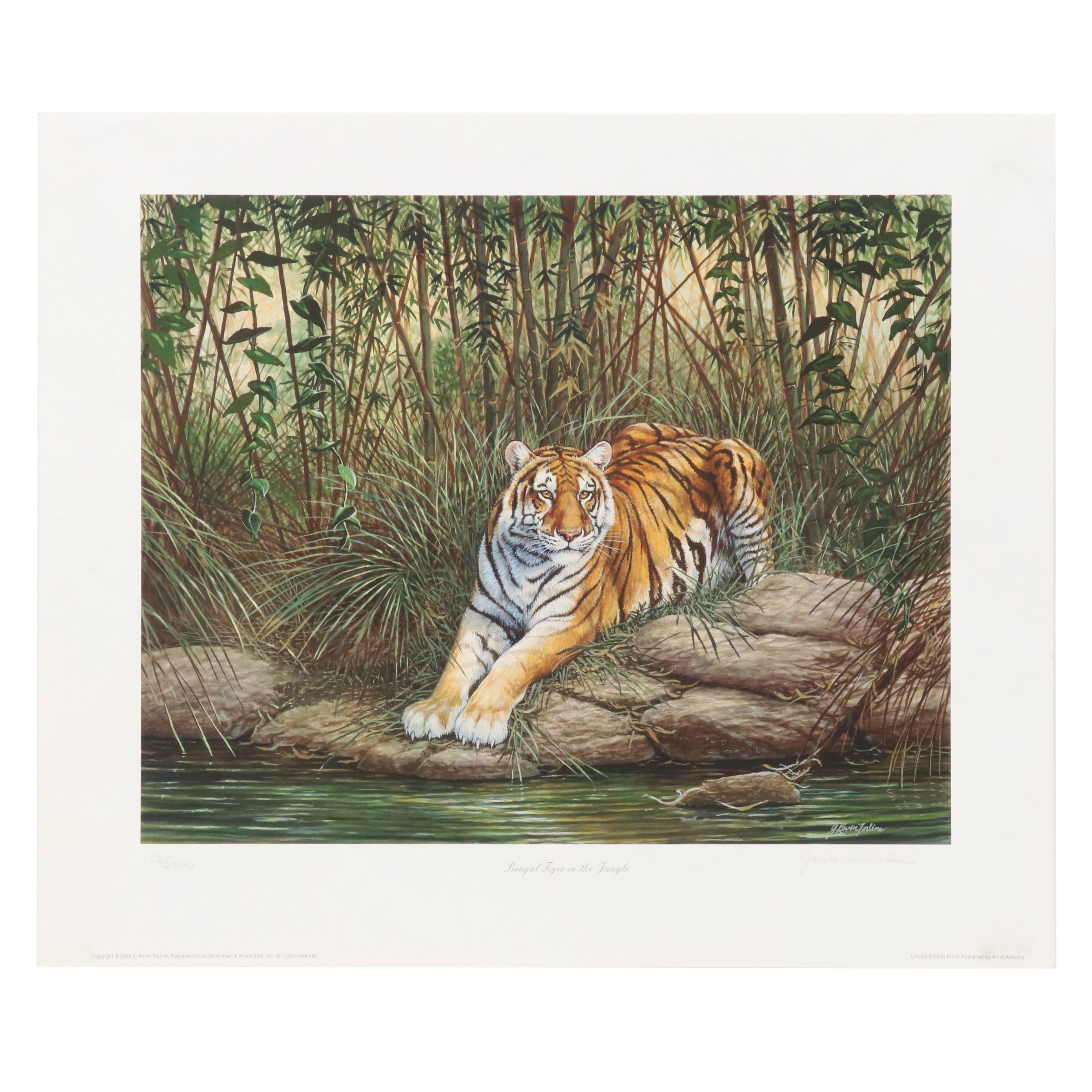 James Kevin Torline Giclée "Bengal Tiger in the Jungle," 2006