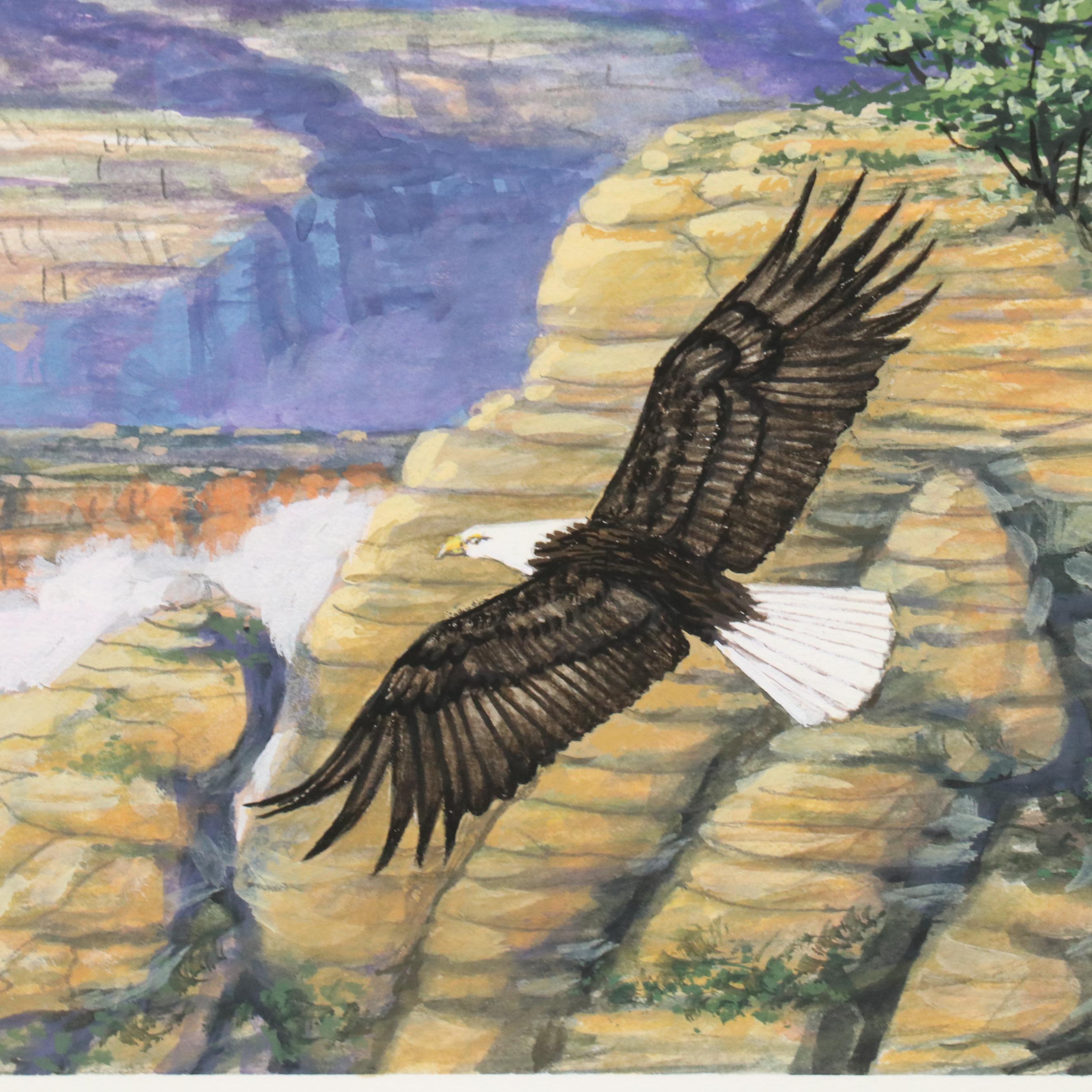 James Kevin Torline Gouache Illustration of Holiday White House Scene, More