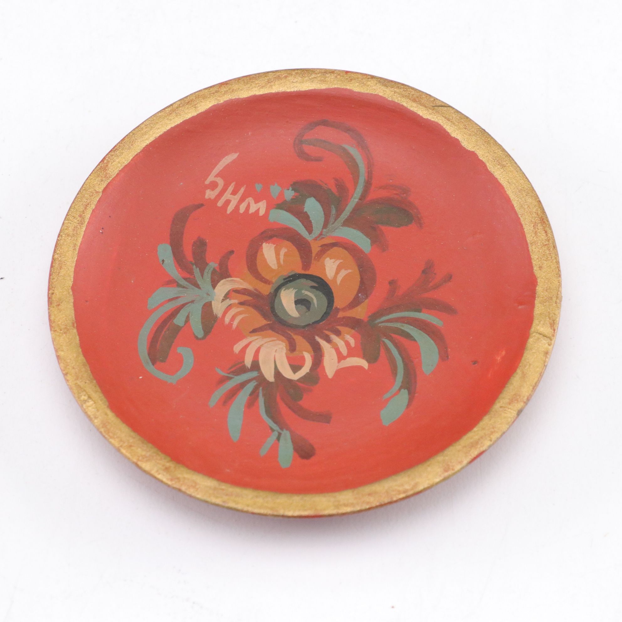 Russian & USSR Khokhloma Wood Lacquerware Sugar Bowl, Matryoshka Doll & More