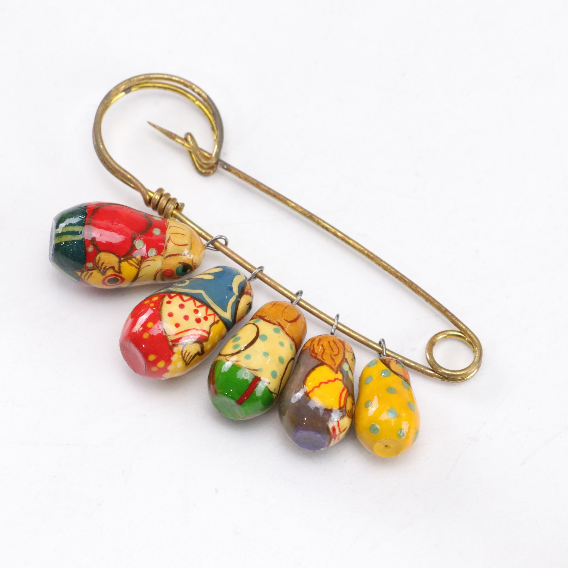 Russian & USSR Khokhloma Wood Lacquerware Sugar Bowl, Matryoshka Doll & More