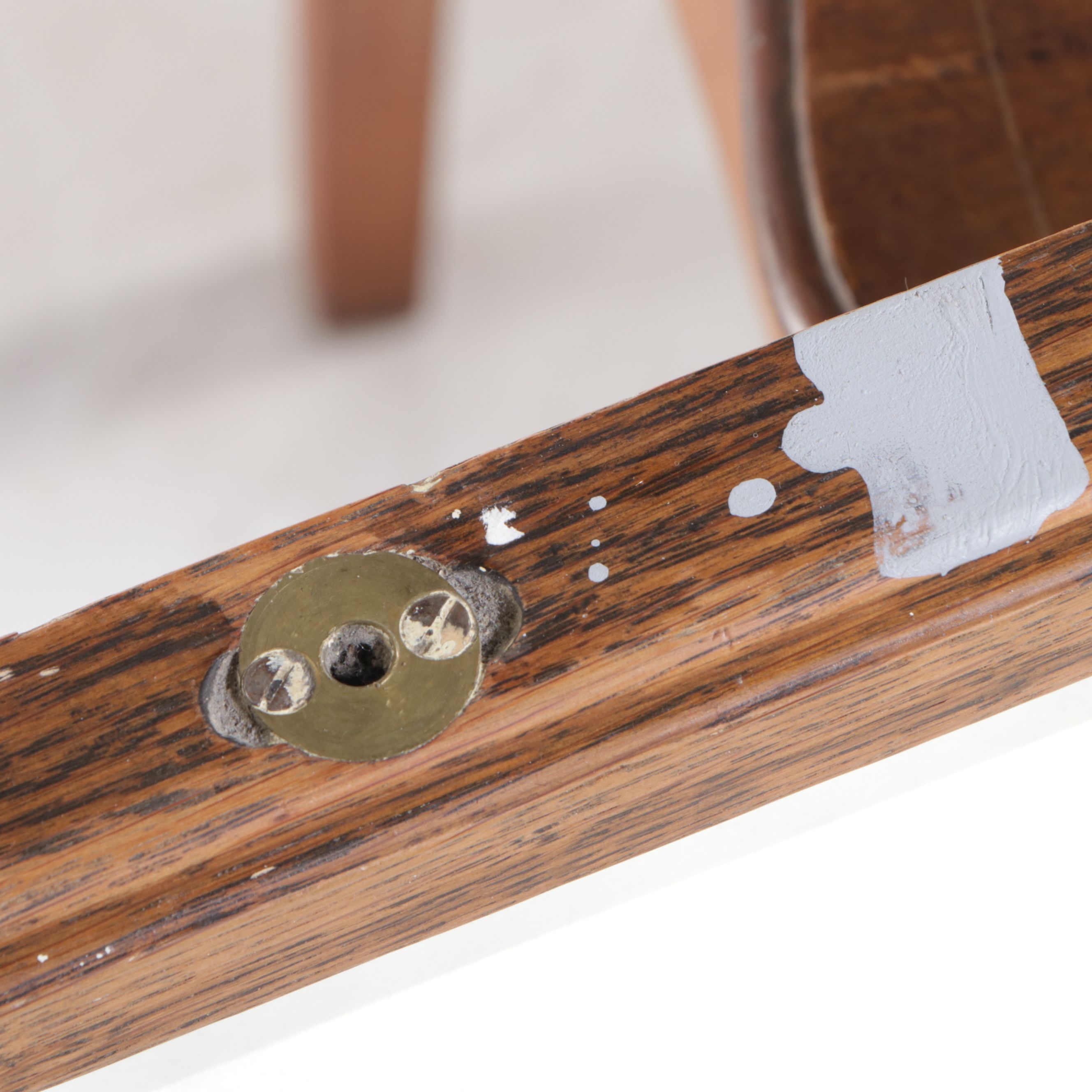 Birdseye Maple Serpentine Front Desk with Oak Framed Mirror