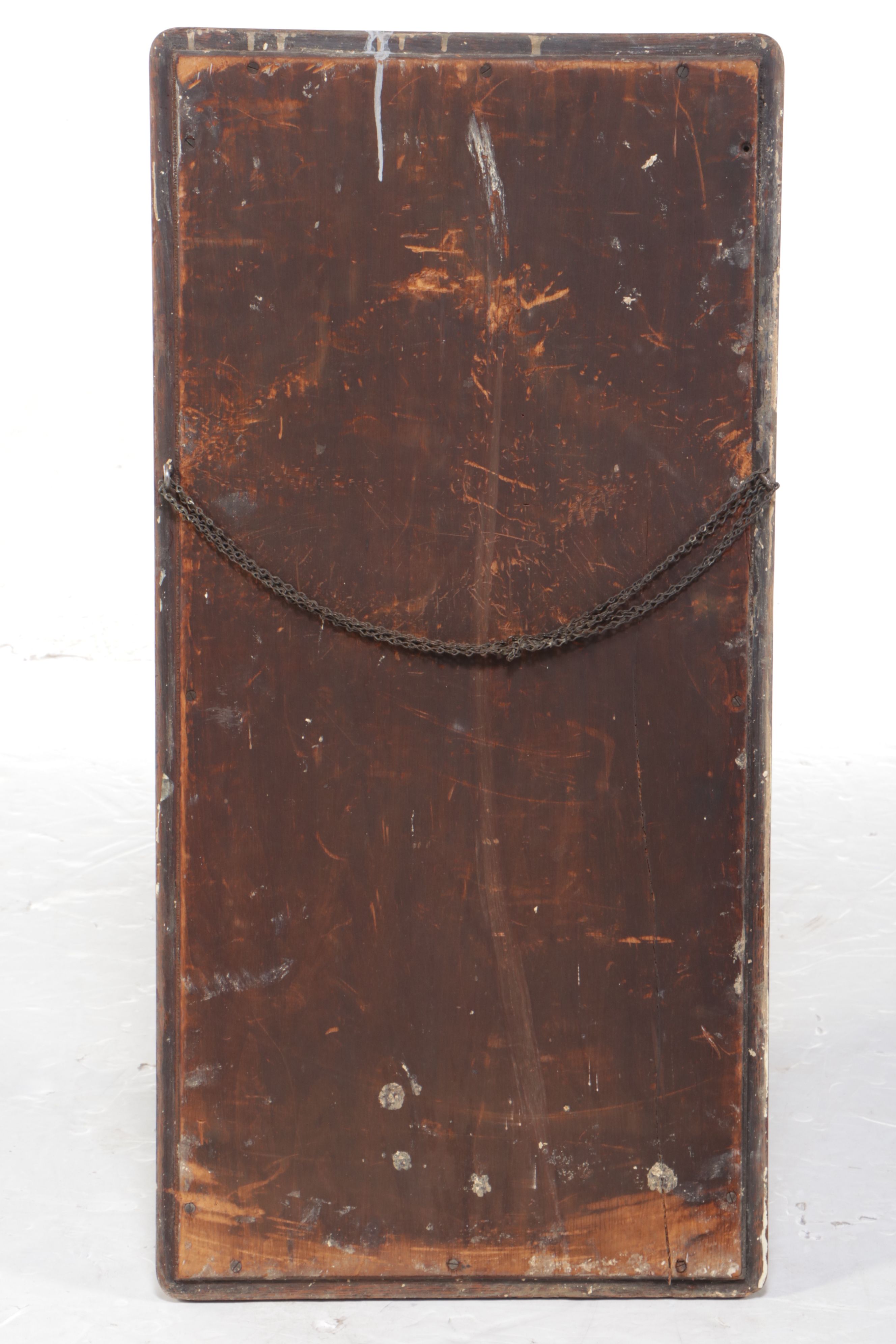 Birdseye Maple Serpentine Front Desk with Oak Framed Mirror