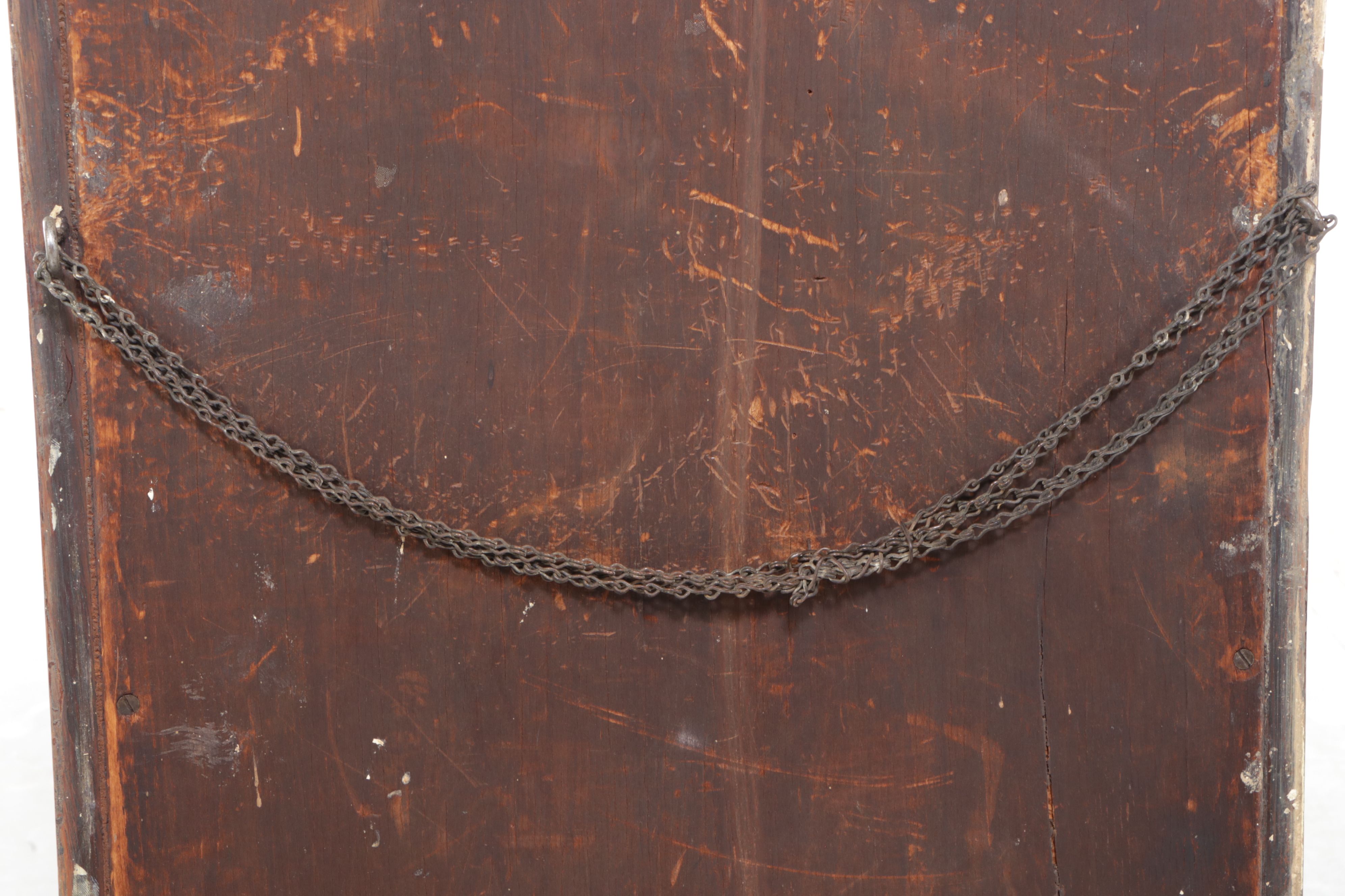 Birdseye Maple Serpentine Front Desk with Oak Framed Mirror