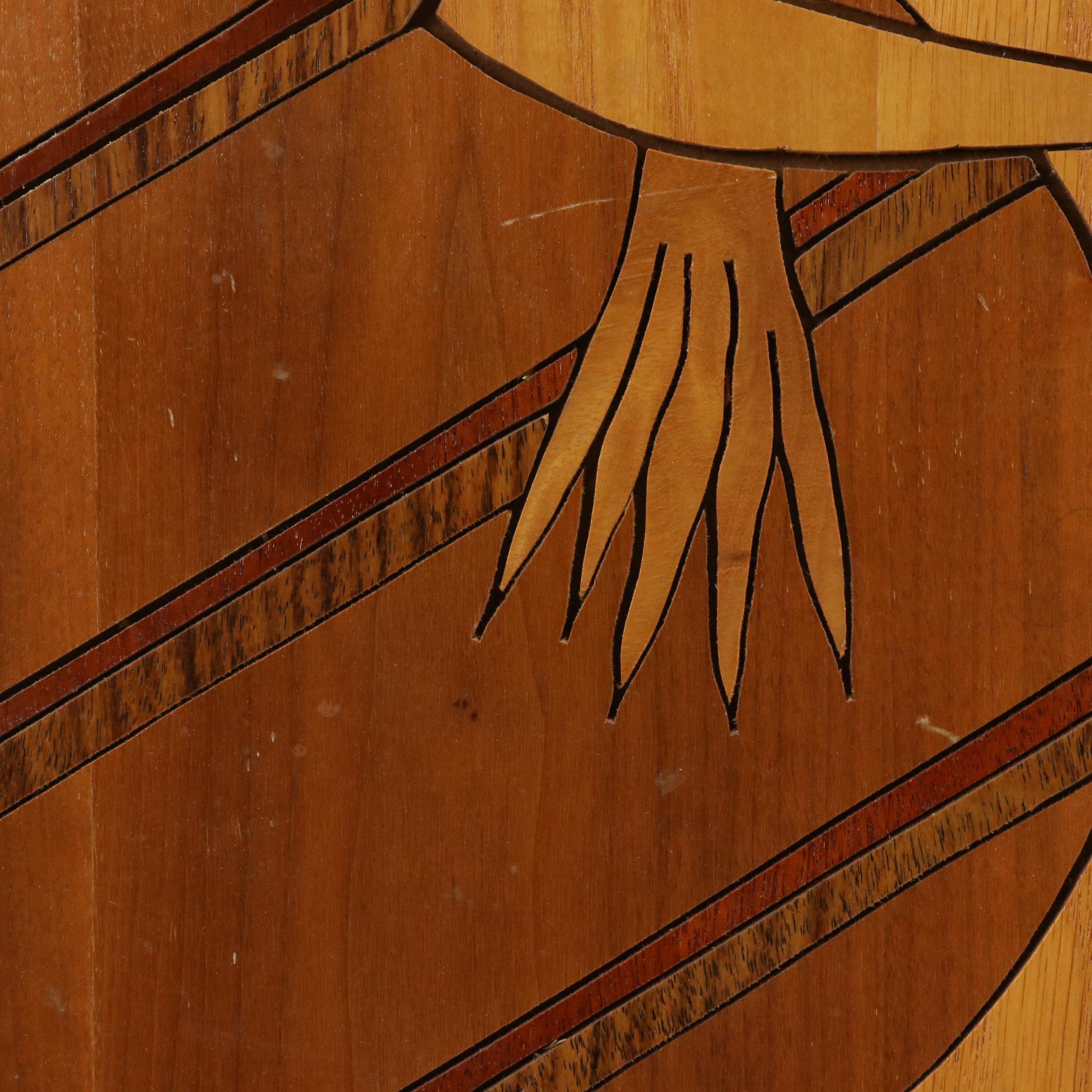 Stedman Deco Revival Marquetry Wood Panel, Circa 1970
