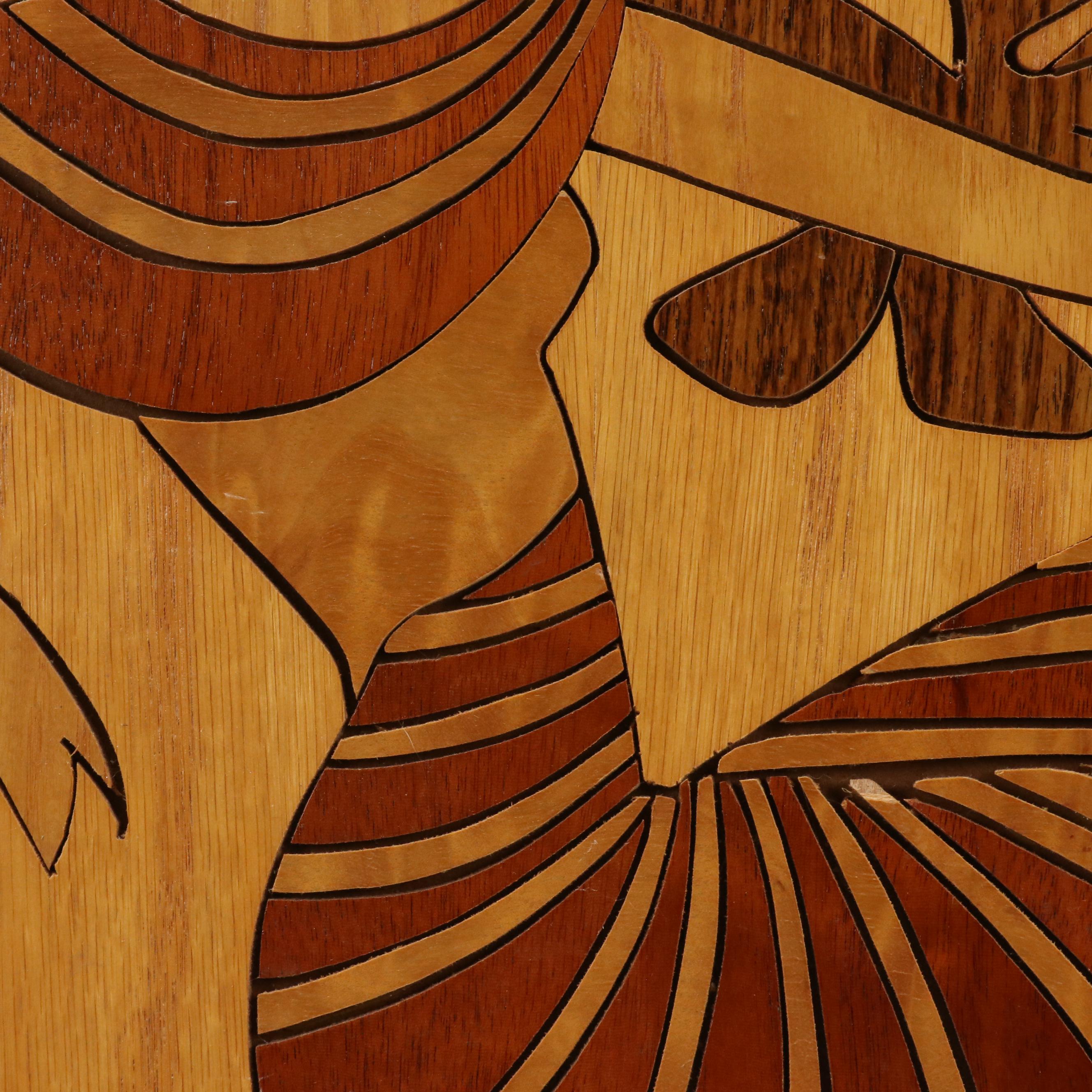 Stedman Deco Revival Marquetry Wood Panel, Circa 1970