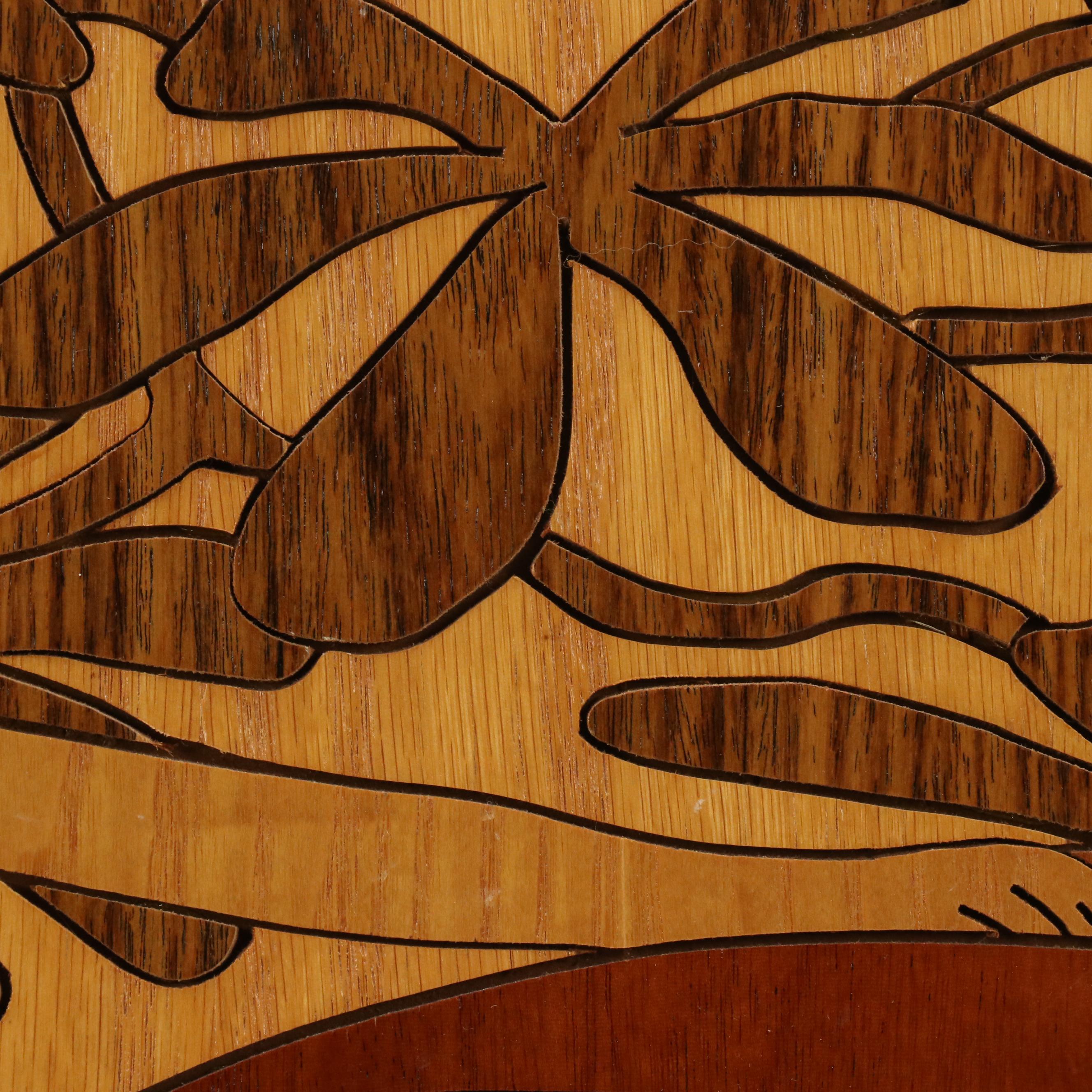 Stedman Deco Revival Marquetry Wood Panel, Circa 1970