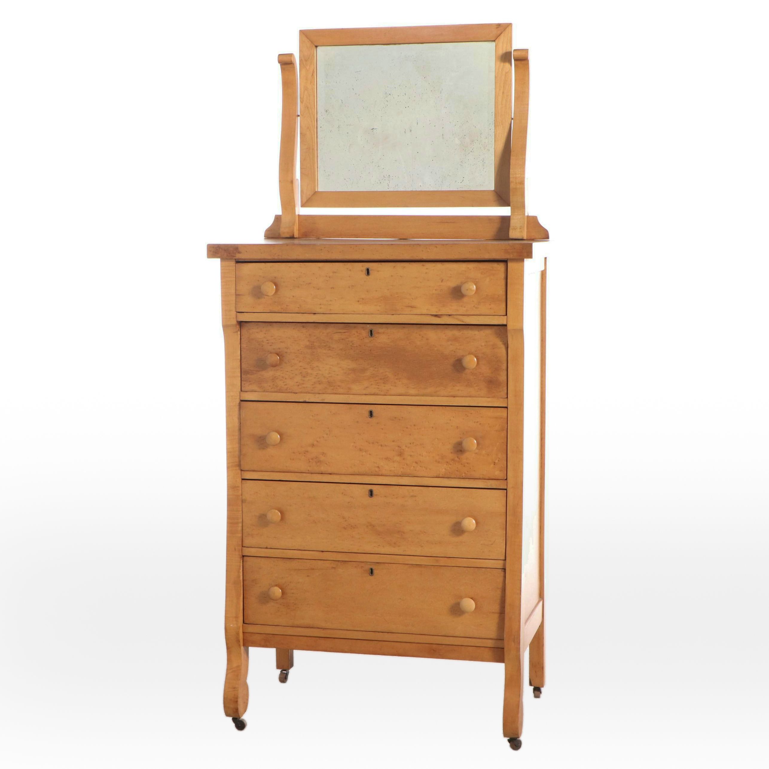 The Geyler Furniture Co. Birdseye Maple Dresser, Early 20th Century