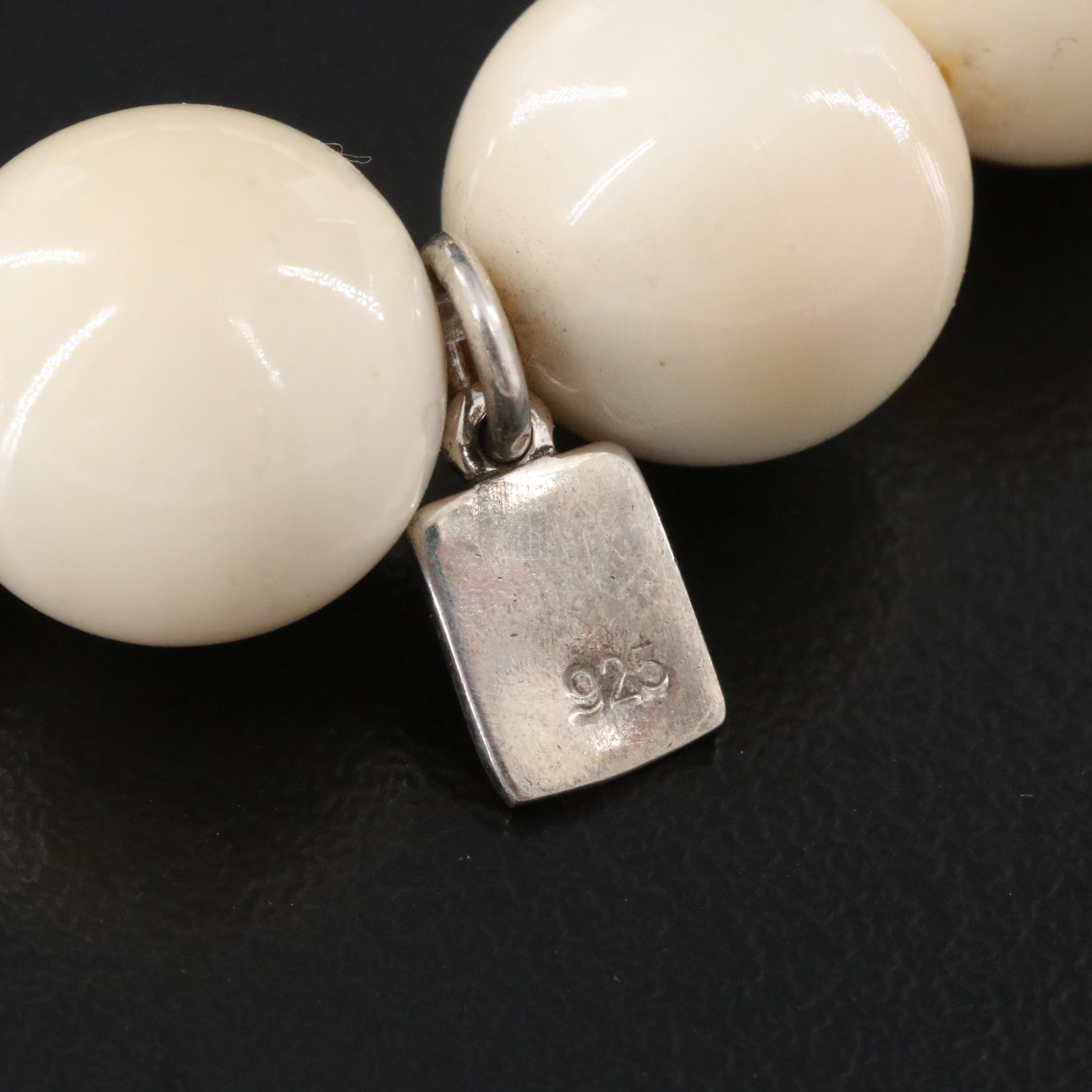 Sheryl Lowe Sterling Shell and Diamond "Peace" Bracelet