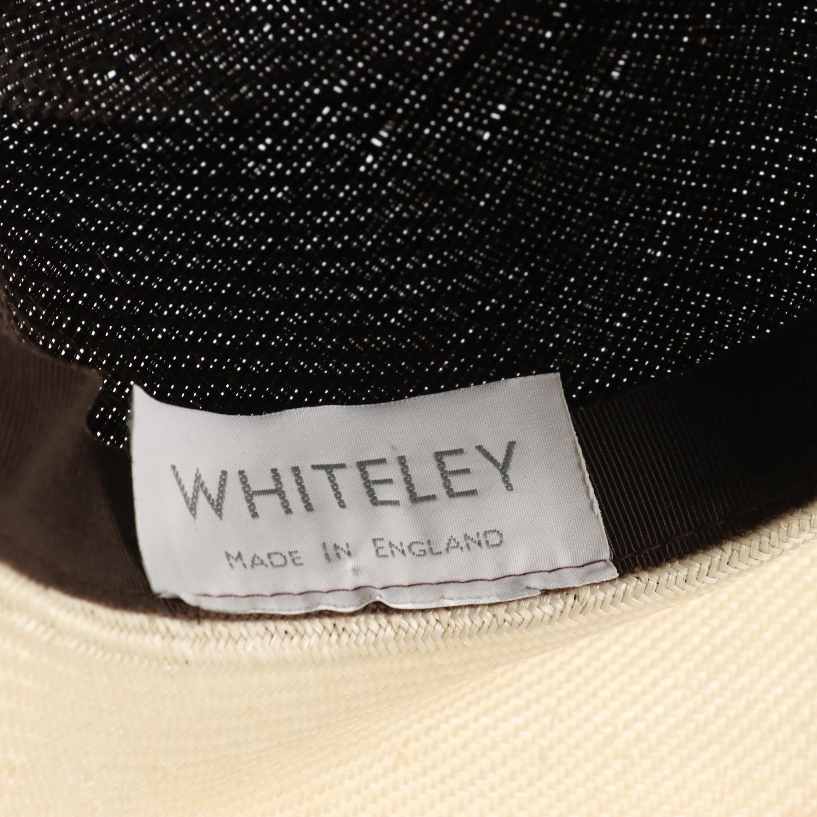 Whiteley Headband Fascinator and Wide Brim Hat in Woven Natural Fiber