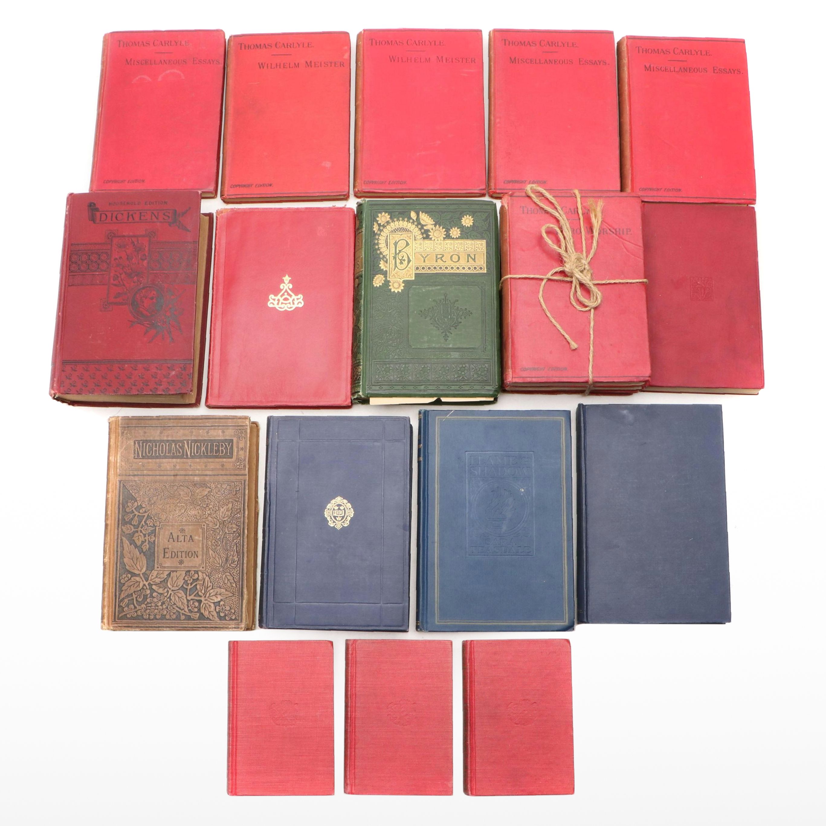 Household Edition "Dombey and Son" by Charles Dickens and More Books