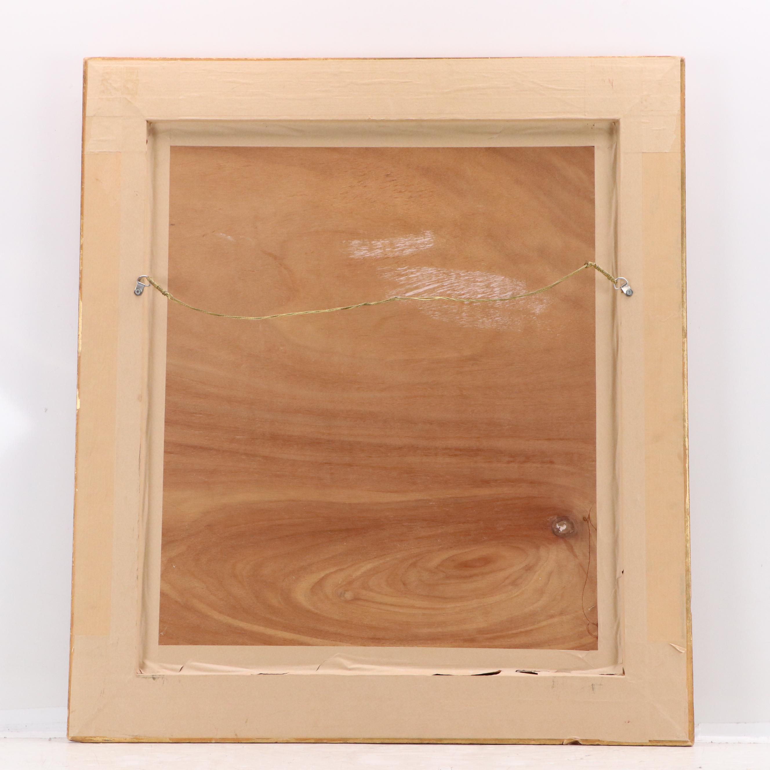 Floral Aubusson Style Tapestry in Gilt Acanthus Frame