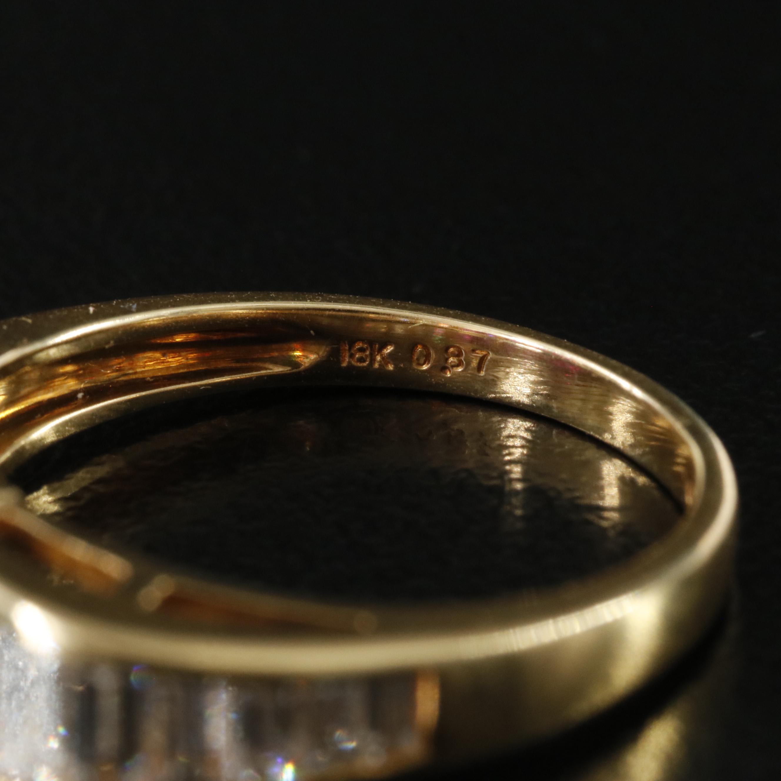 18K Diamond and Ruby Fluted Ring